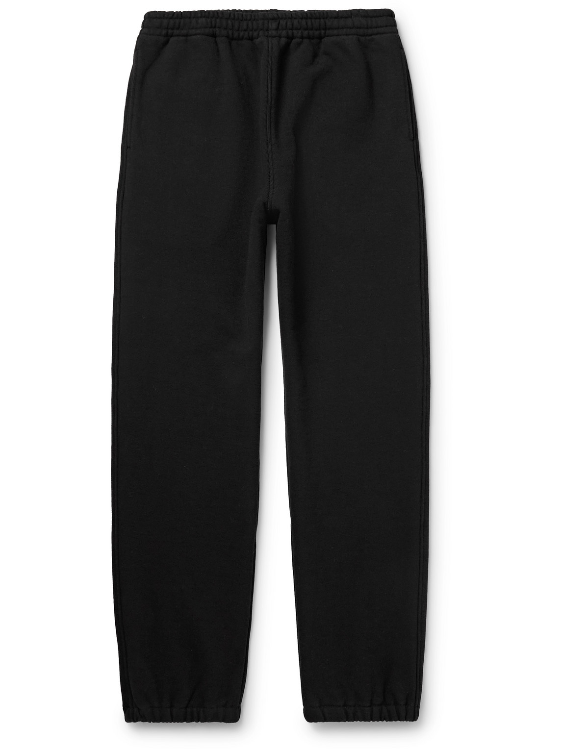 Auralee Tapered Cotton-jersey Sweatpants In Black