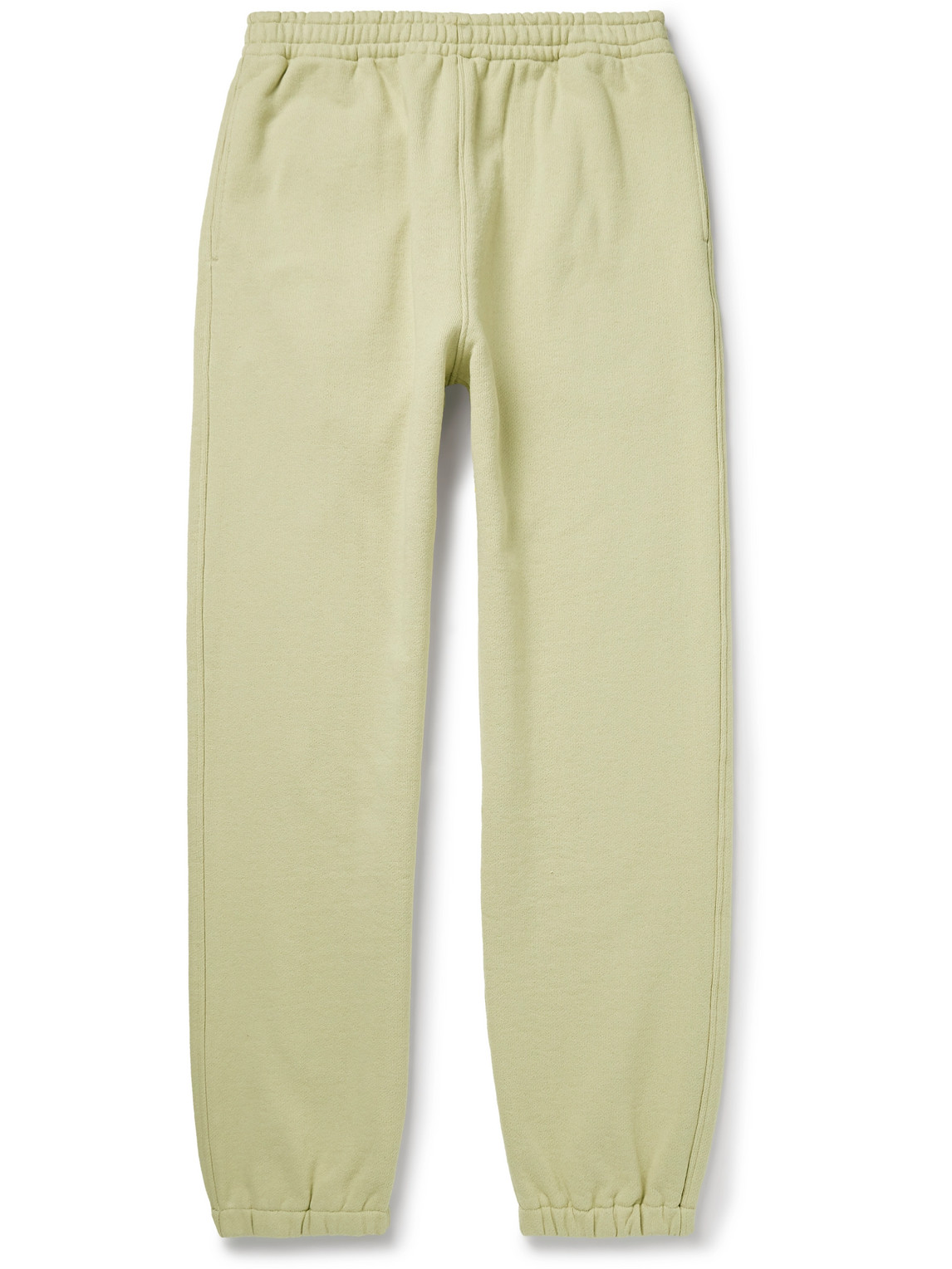 Auralee Tapered Cotton-jersey Sweatpants In Green