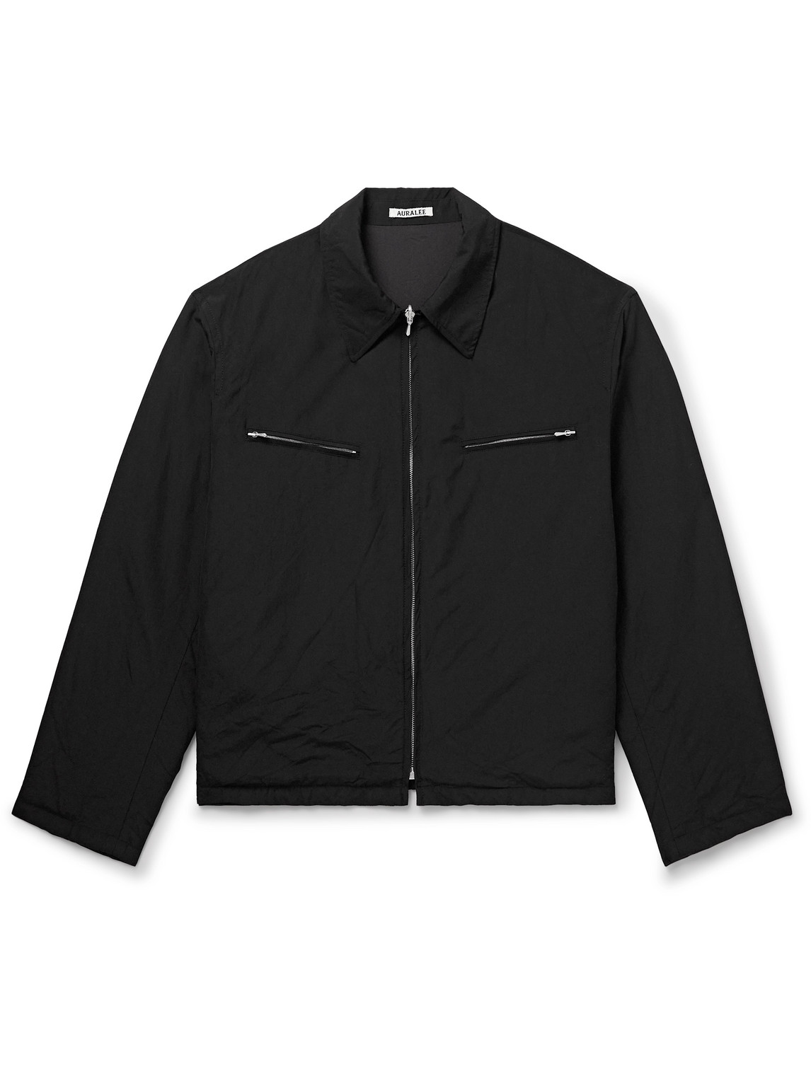 Auralee Black Crinkled Reversible Jacket In Black