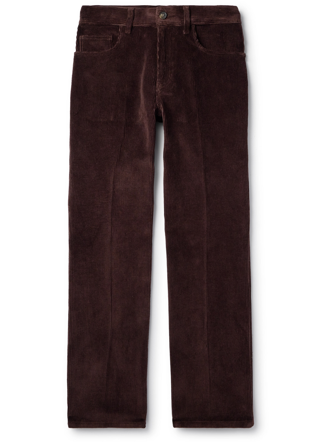 Tod's Straight-leg Cotton-corduroy Trousers In Brown