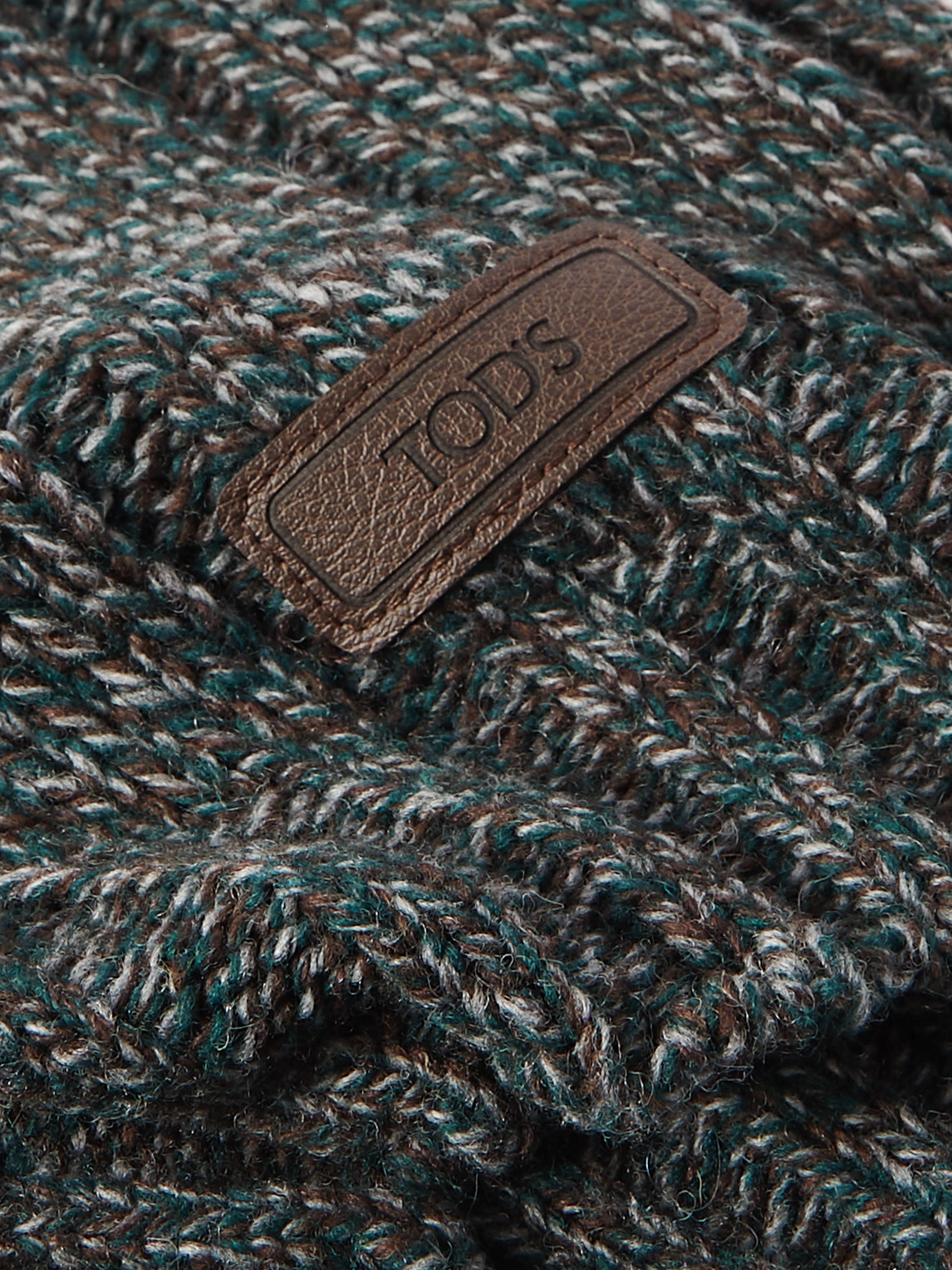 Shop Tod's Logo-appliquéd Ribbed Wool-blend Beanie In Gray