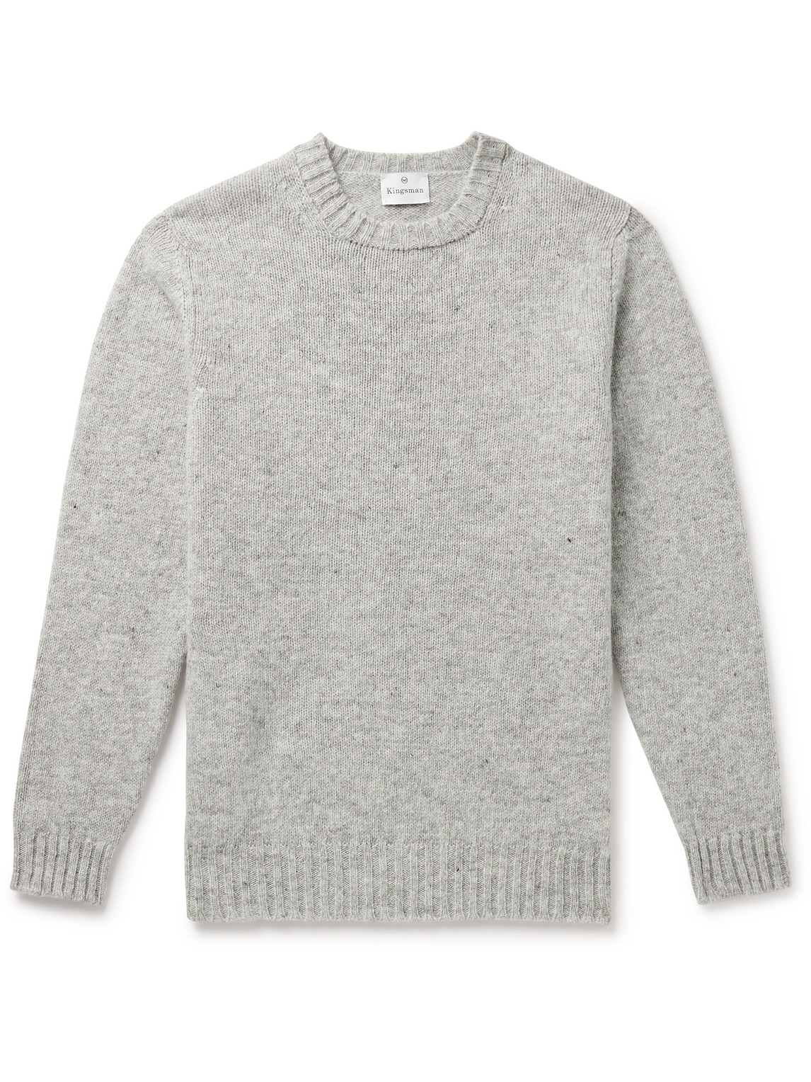 Kingsman Shetland Wool Sweater In Gray