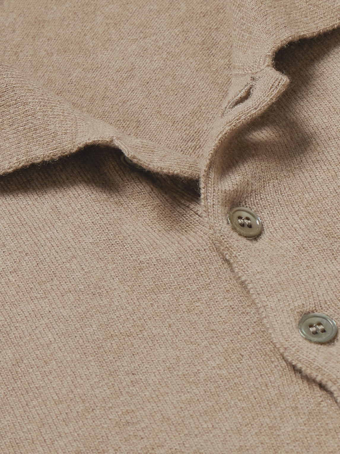 Shop Kingsman Wade Merino Wool And Cashmere-blend Polo Shirt In Neutrals