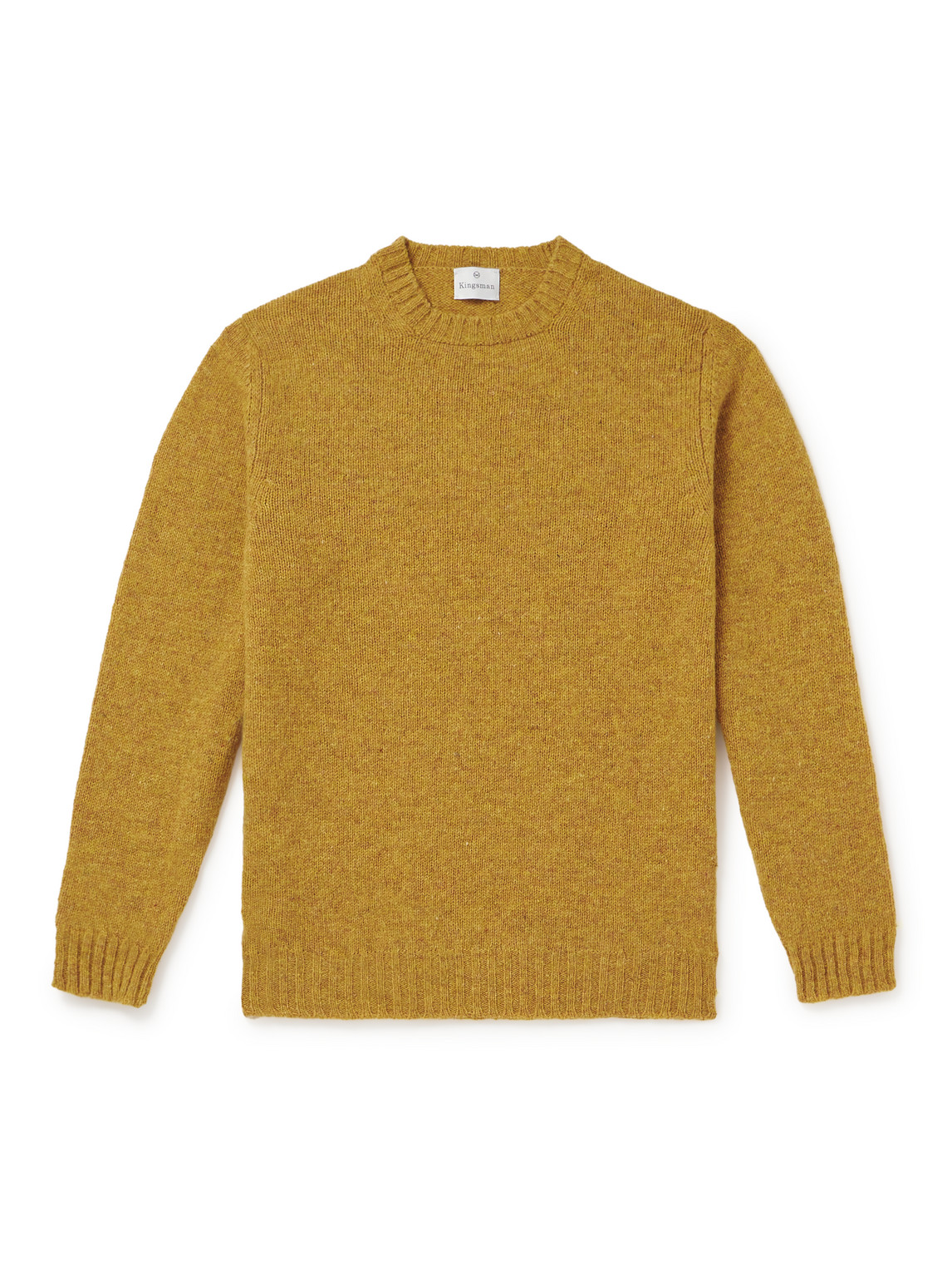 Kingsman Shetland Wool Sweater In Yellow