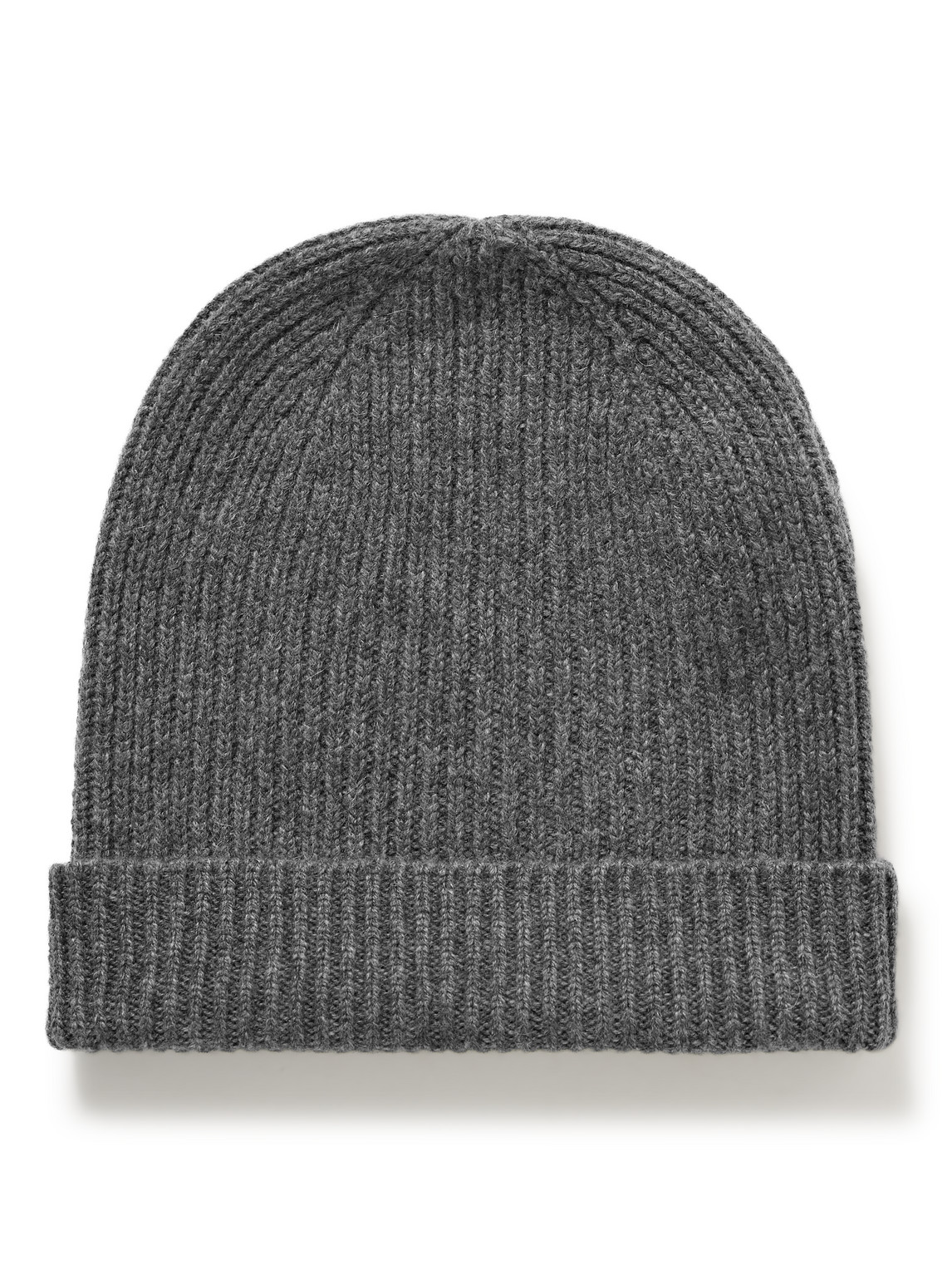 Kingsman Ribbed Cashmere Beanie In Gray