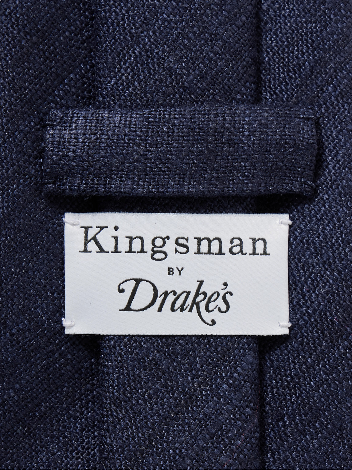 Shop Kingsman Drake's 8cm Tussah Silk Tie In Blue