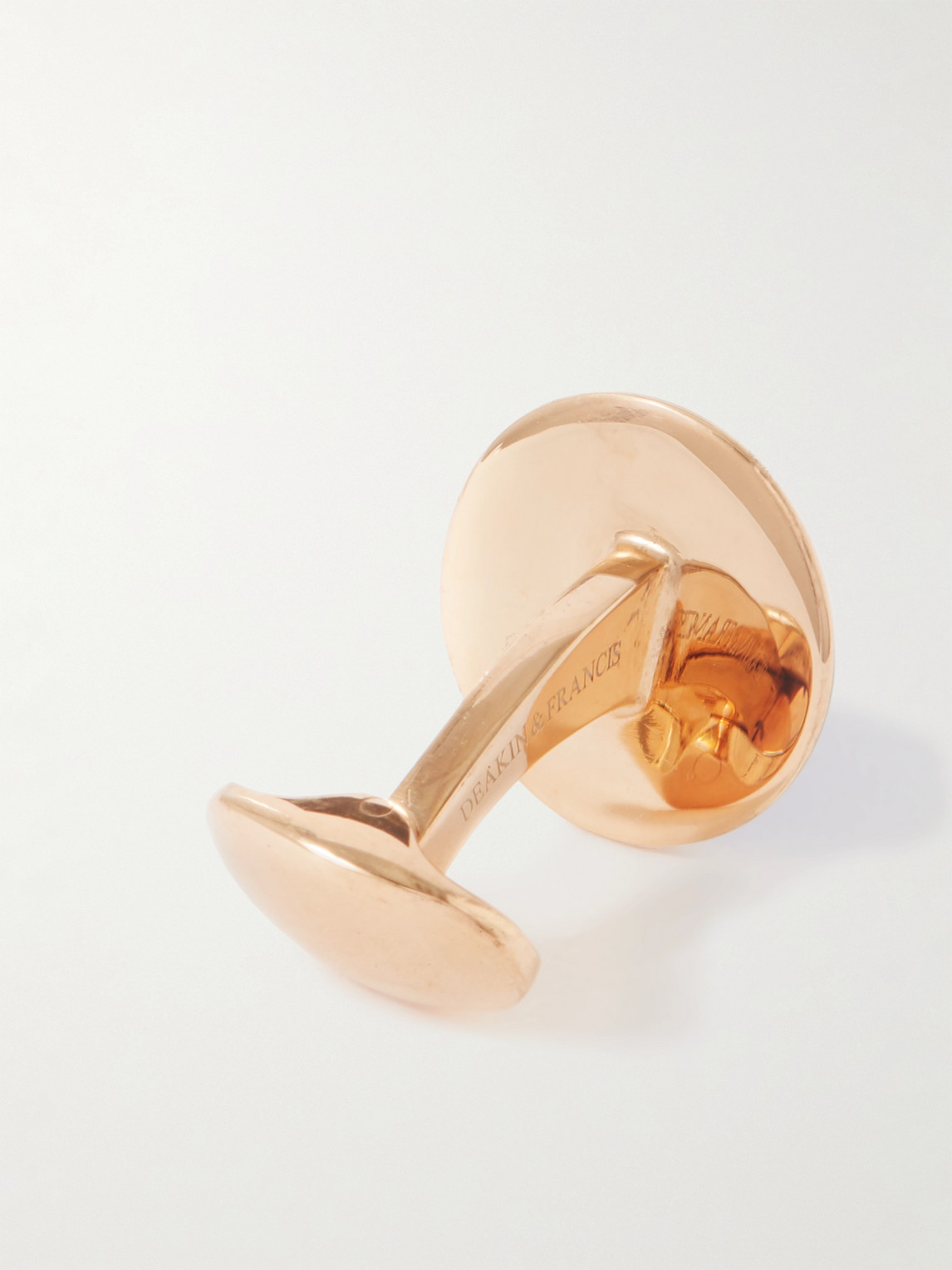 Shop Kingsman Deakin & Francis Rose Gold-plated Enamel Cufflinks