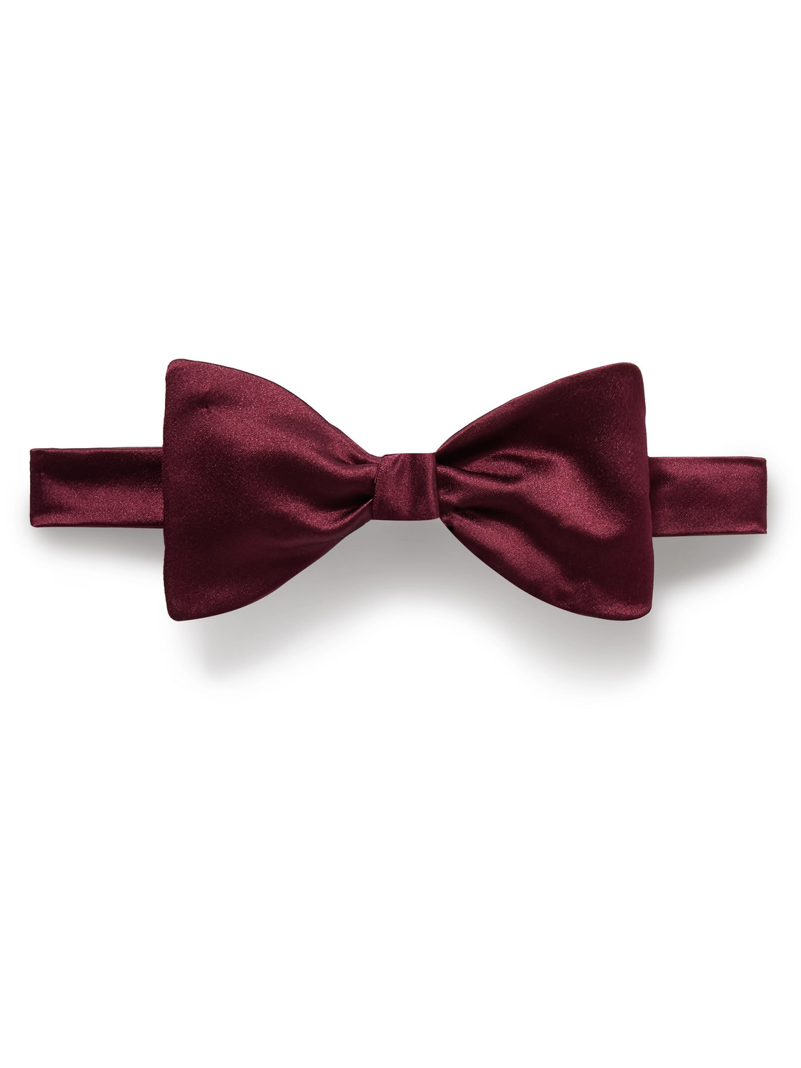 Kingsman Drake's Self-tie Tussah Silk-satin Bow Tie In Burgundy