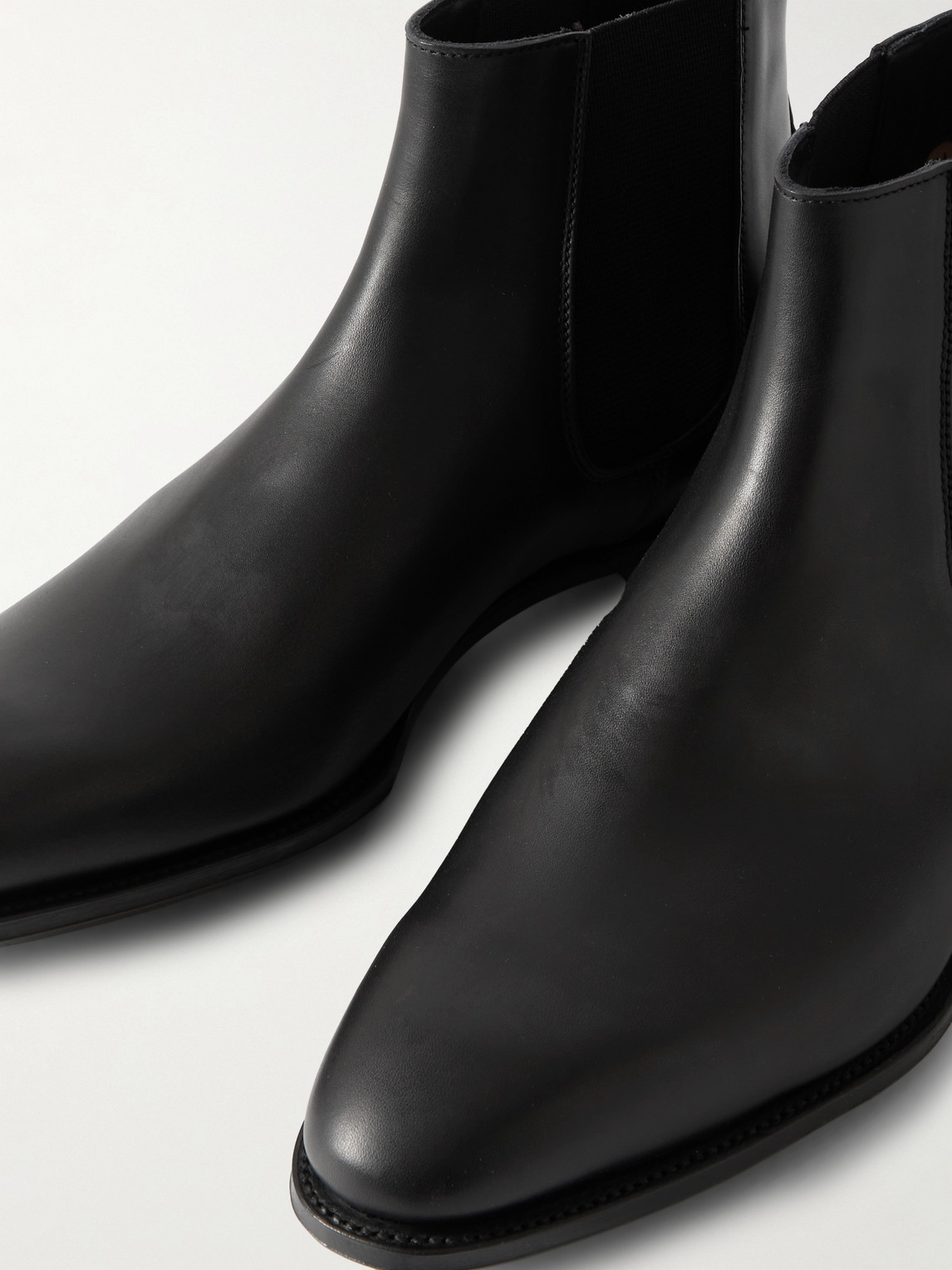 Shop Kingsman Jason Leather Chelsea Boots In Black