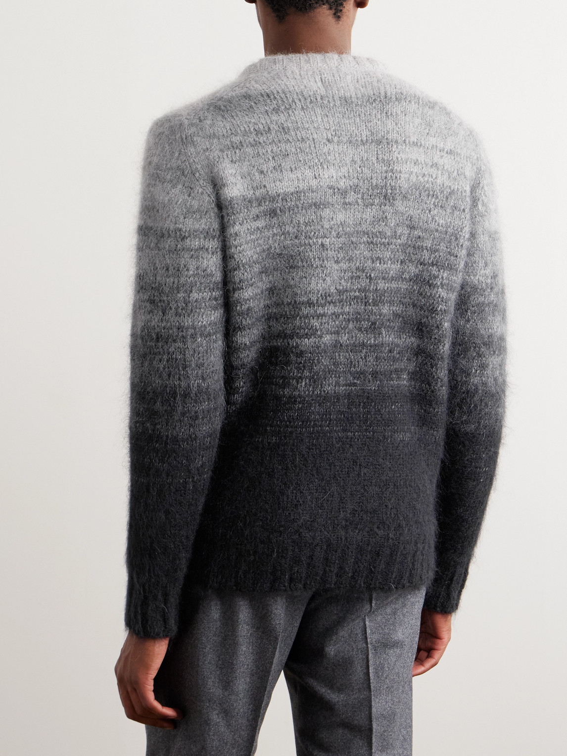 Shop Kingsman Dégradé Knitted Sweater In Gray