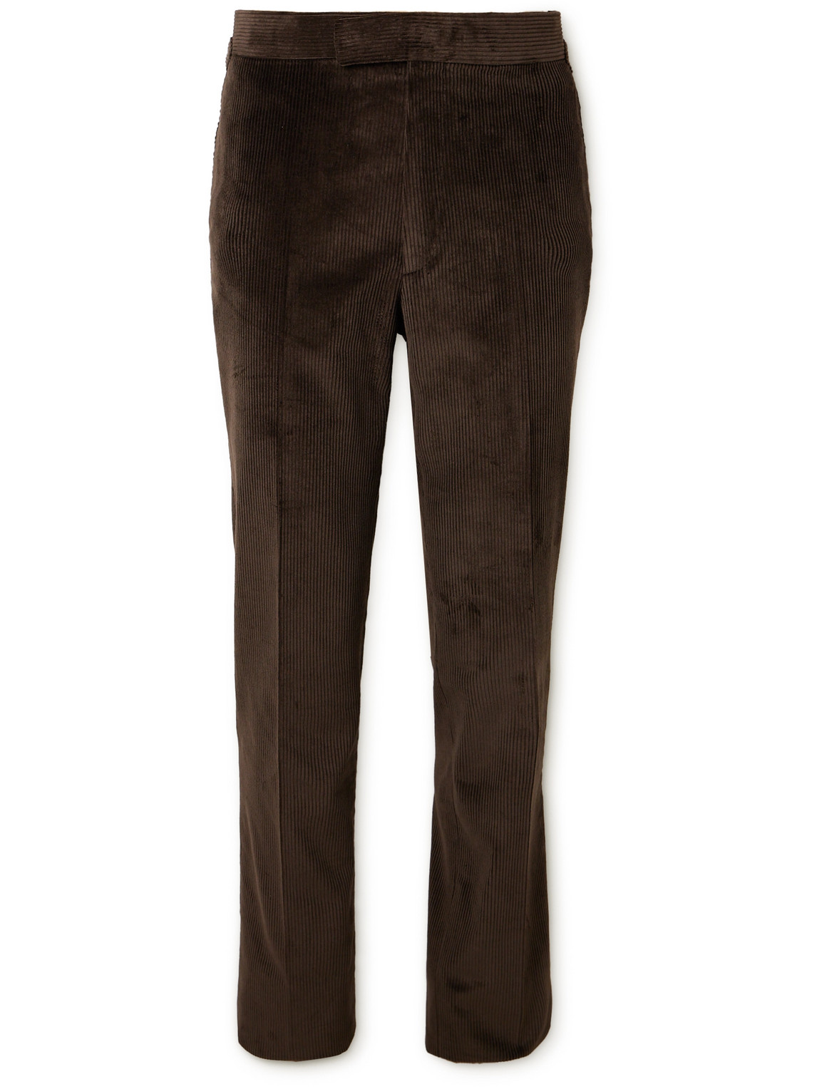 Kingsman Tapered Cotton-corduroy Suit Trousers In Brown