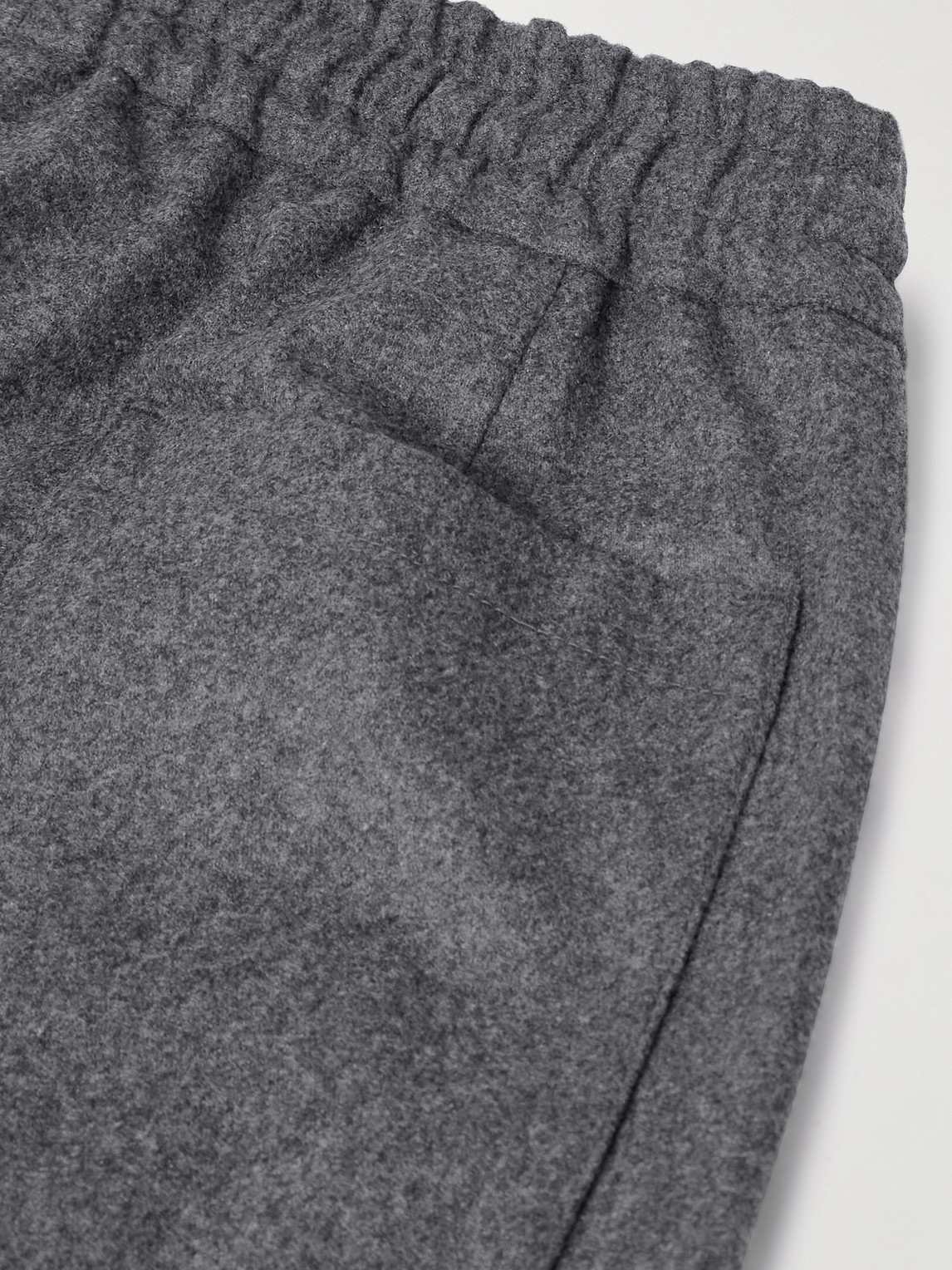 Shop Kingsman Straight-leg Wool-flannel Trousers In Unknown