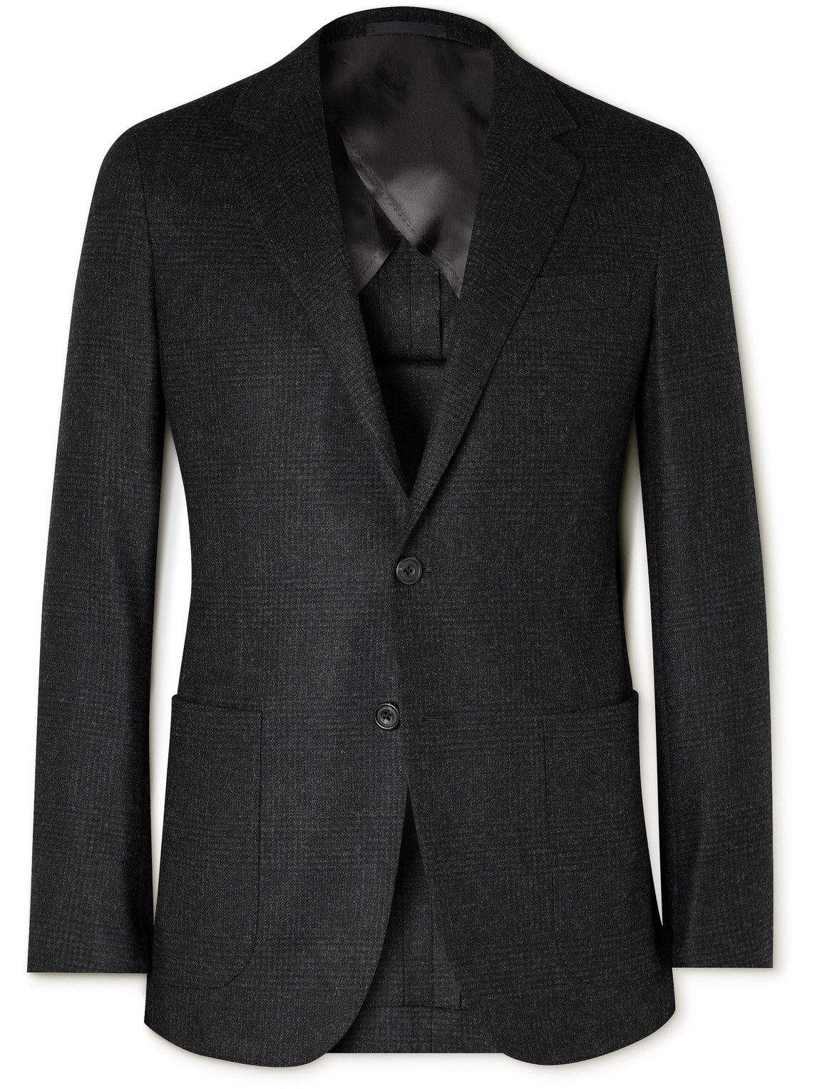 Kingsman Checked Wool And Cashmere-blend Blazer In Grey