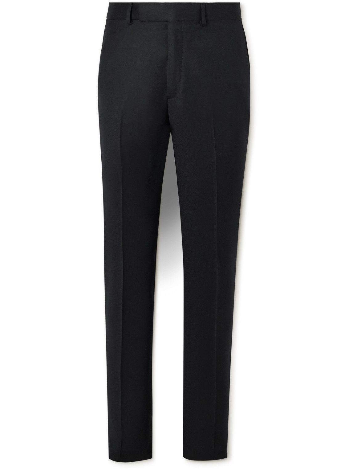 Kingsman Slim-fit Straight-leg Wool And Cashmere-blend Suit Trousers In Black