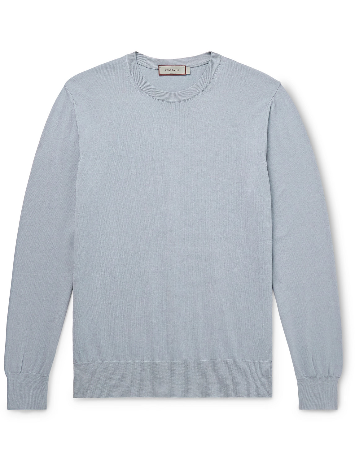 Canali Cotton Sweater In Blue