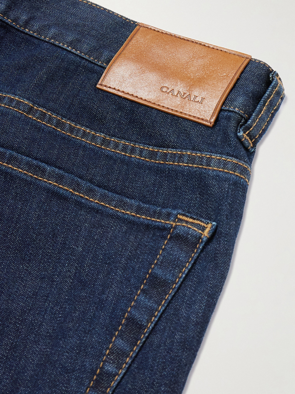 Shop Canali Slim-fit Jeans In Blue