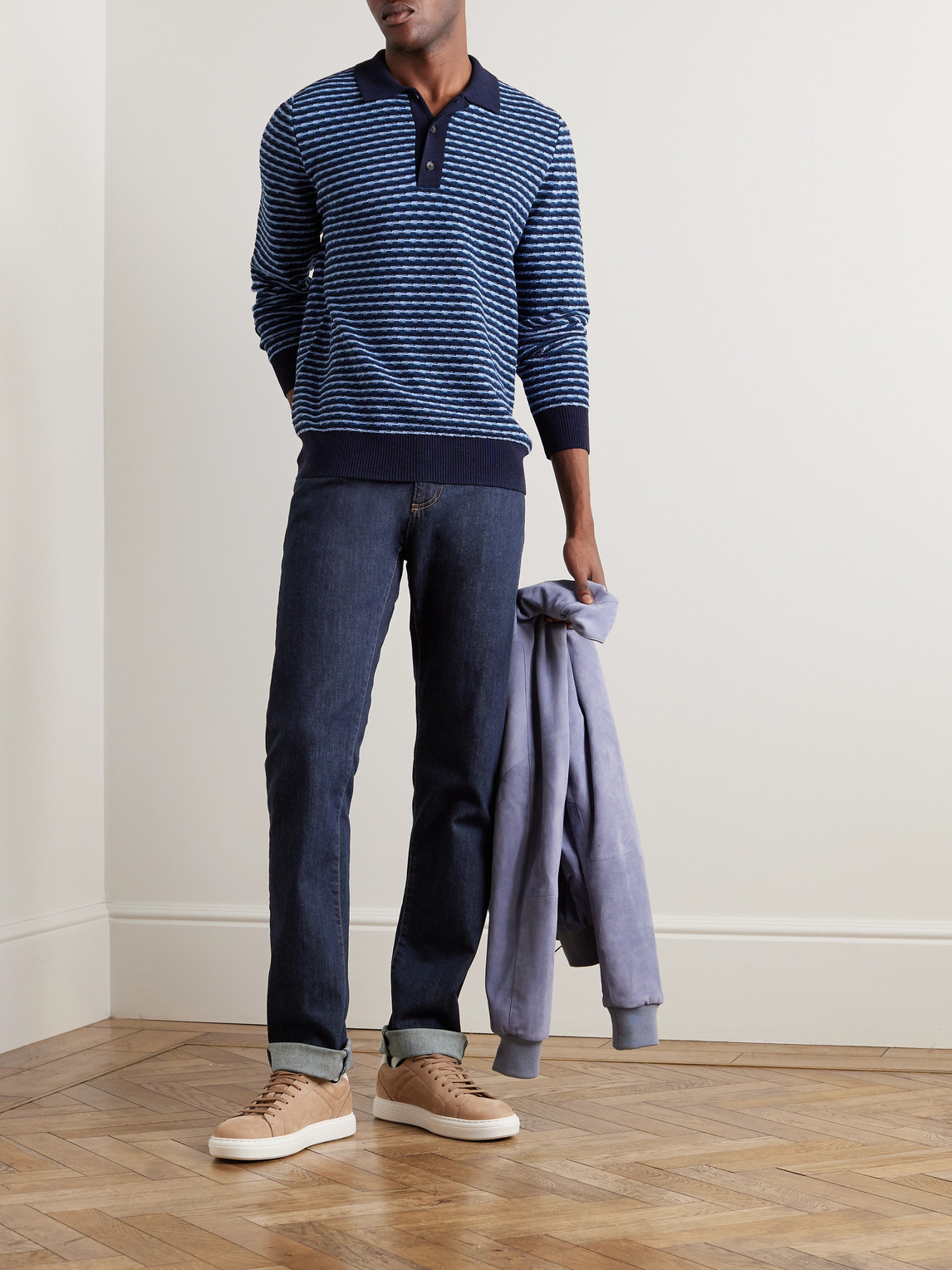 Shop Canali Slim-fit Jeans In Blue