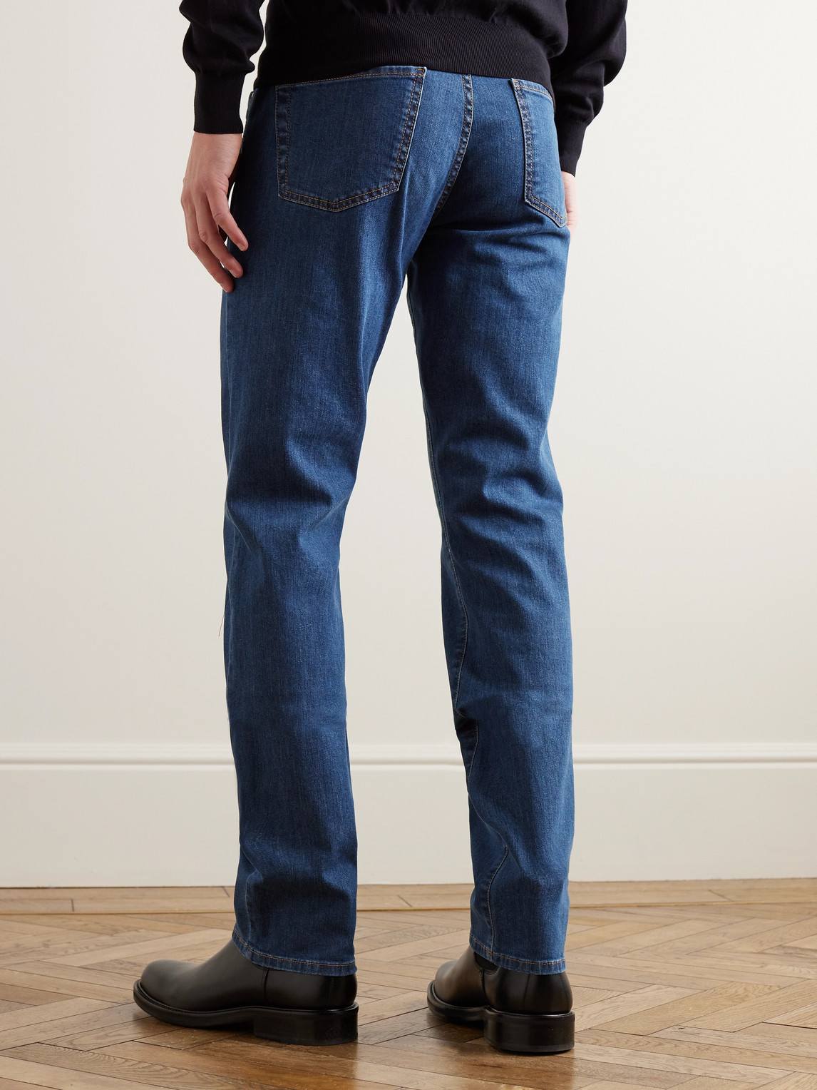 Shop Canali Slim-fit Jeans In Blue