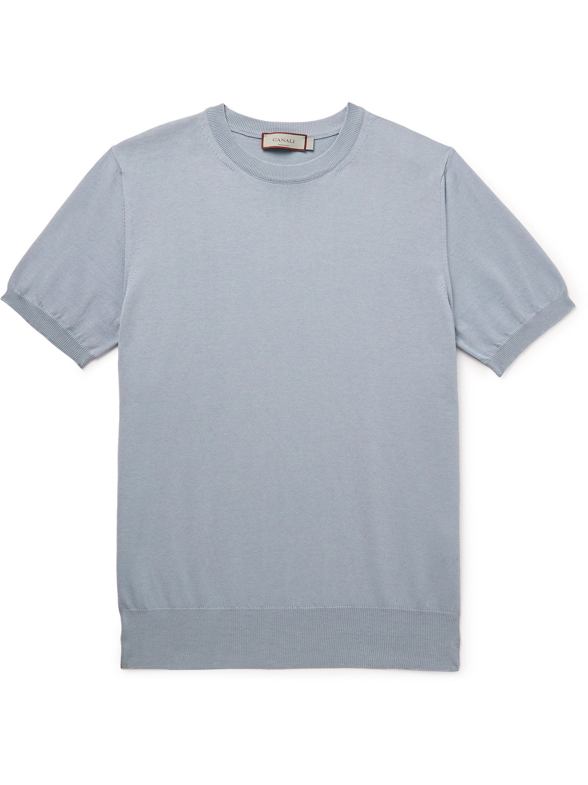 Canali Cotton T-shirt In Blue
