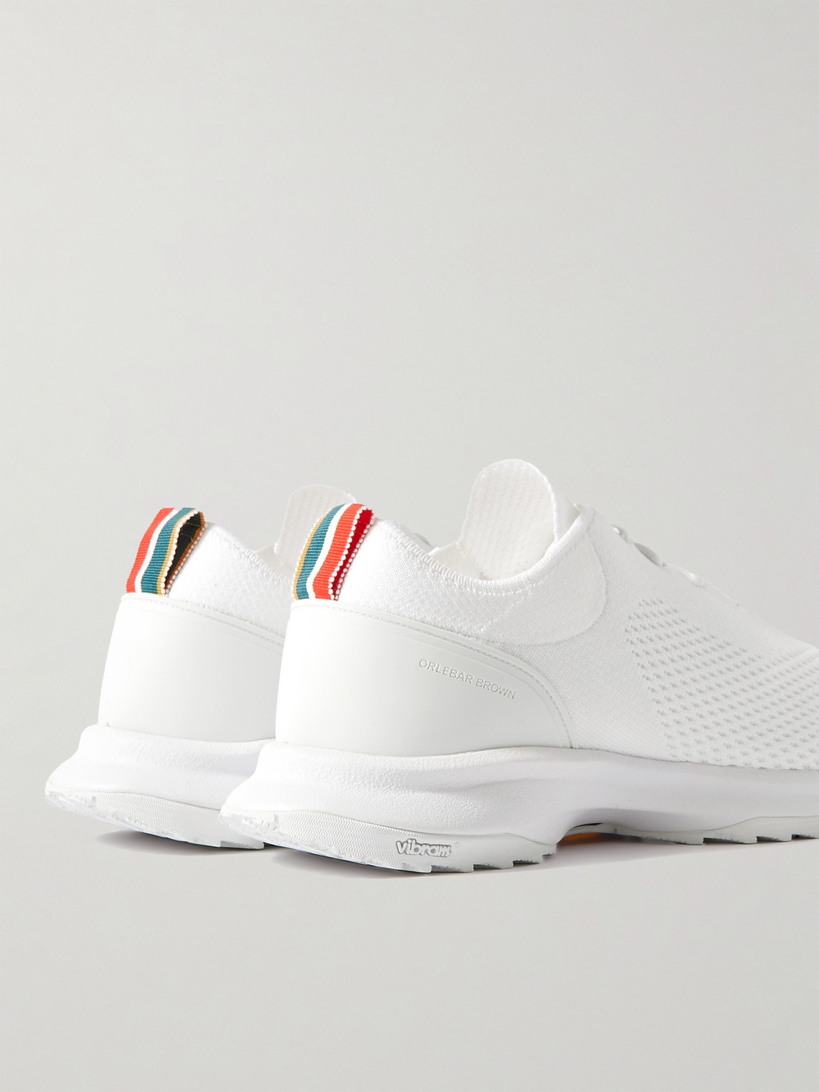 Orlebar Brown Somerled Rubber-trimmed Stretch-knit Sneakers In White