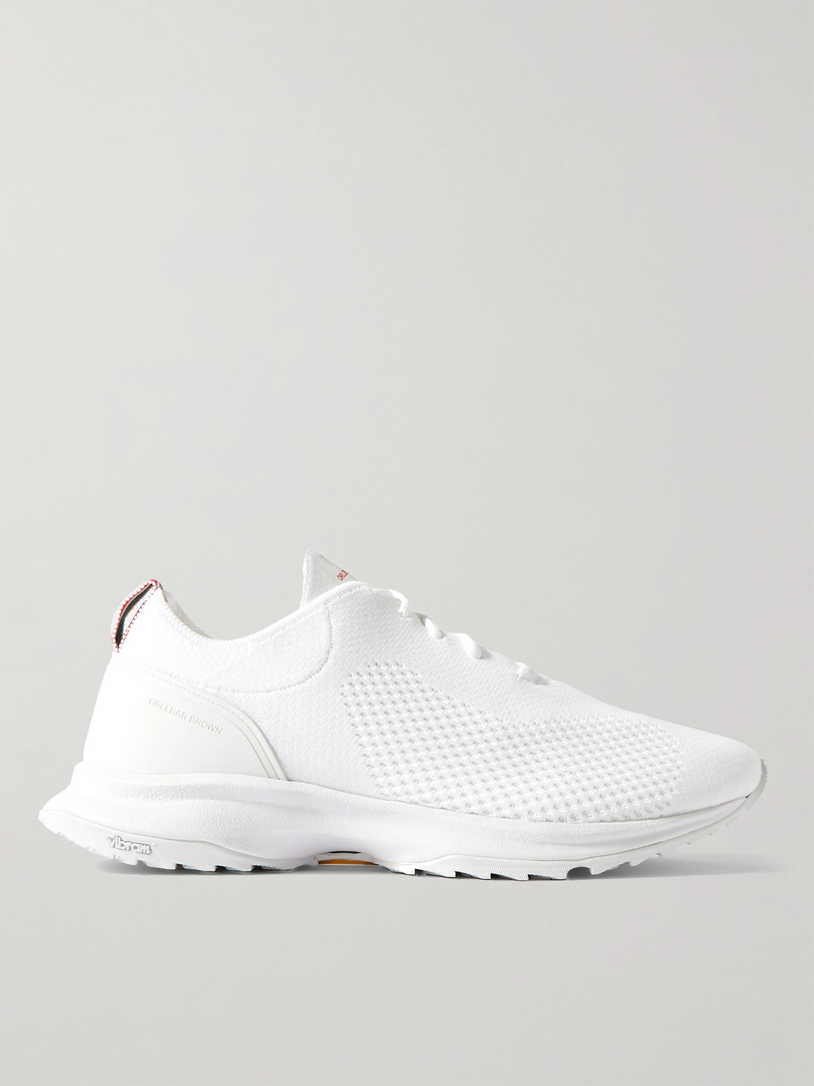 Orlebar Brown Somerled Rubber-trimmed Stretch-knit Sneakers In White