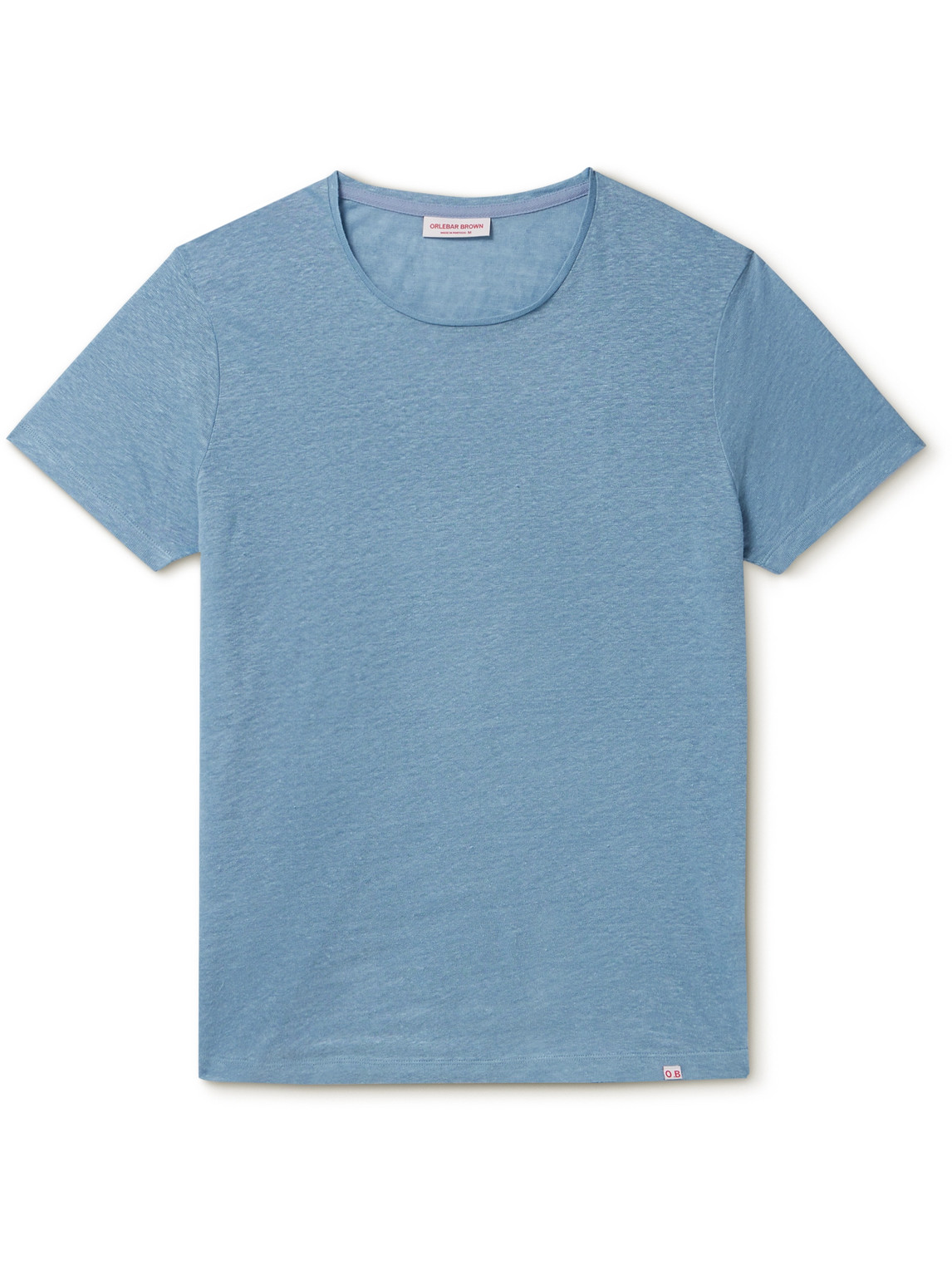 Orlebar Brown Ob-t Slim-fit Linen-jersey T-shirt In Blue