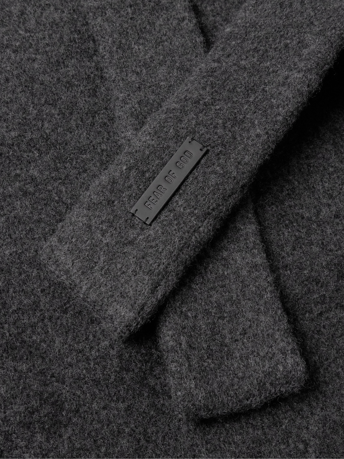 Shop Fear Of God Shawl-collar Wool And Cashmere-blend Robe In Black