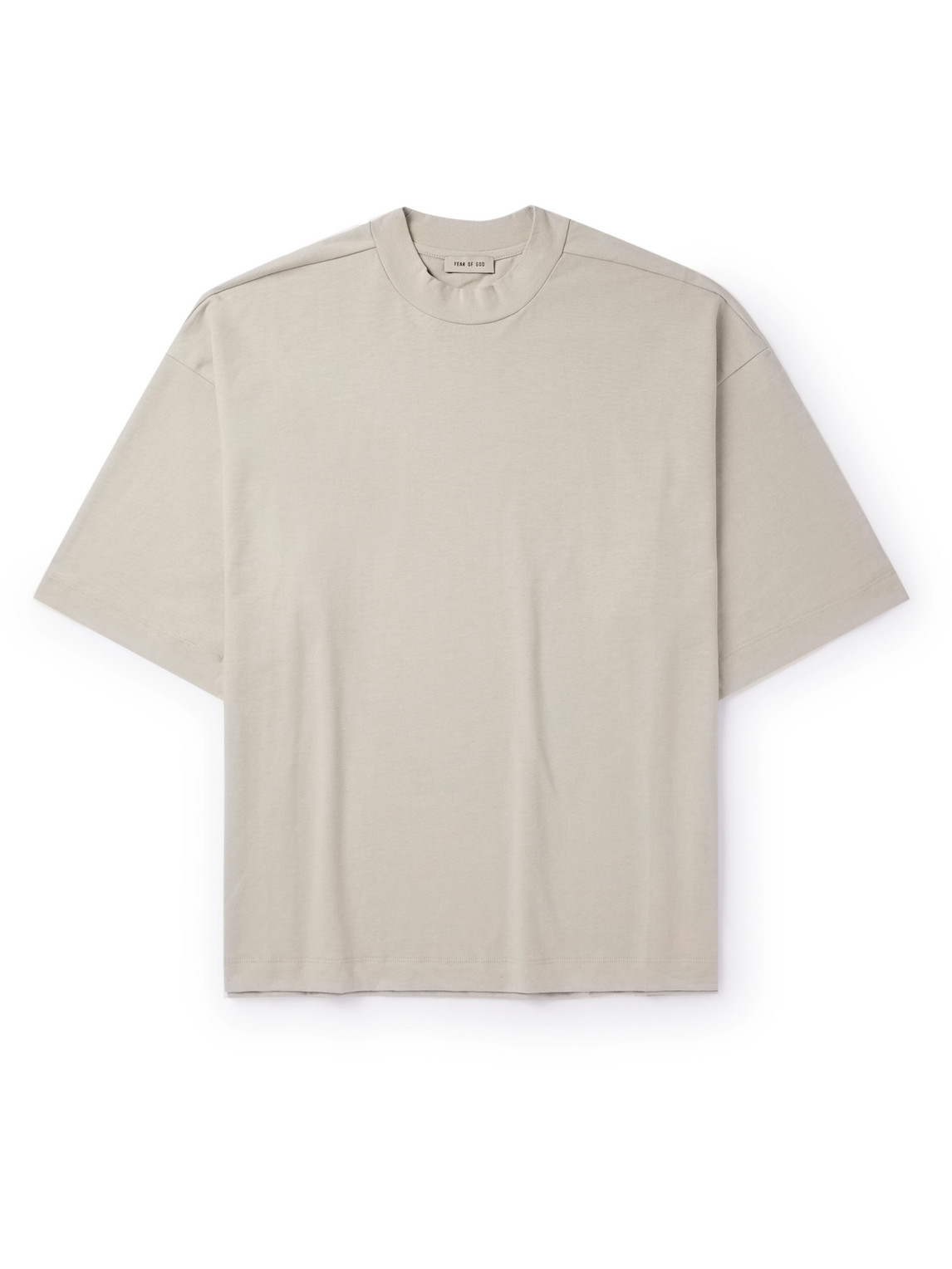 Fear Of God Logo-appliquéd Cotton-jersey Pyjama T-shirt In Neutrals