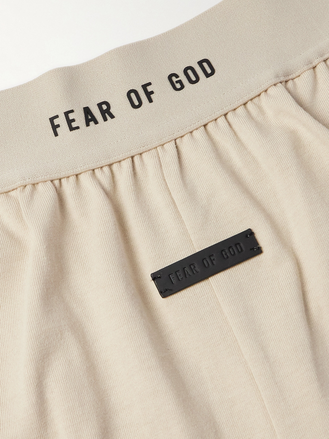 Shop Fear Of God Cotton-jersey Pyjama Shorts In Neutrals