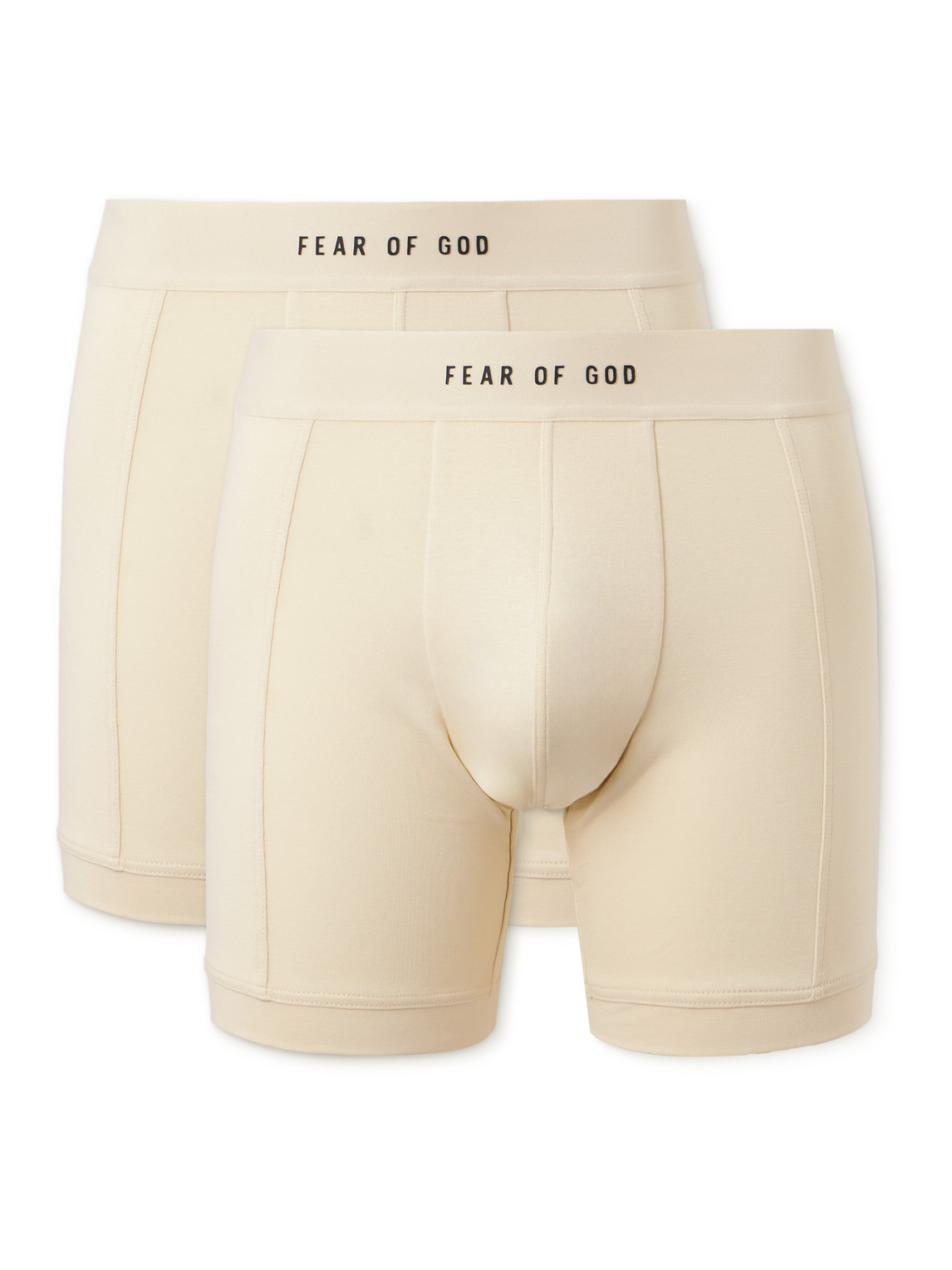 Fear Of God Two-pack Stretch-cotton Jersey Boxer Briefs In Cream