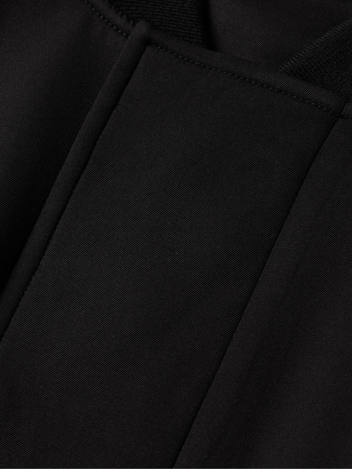 Shop Fear Of God Silk And Virgin Wool-blend Jersey Bomber Jacket In Black