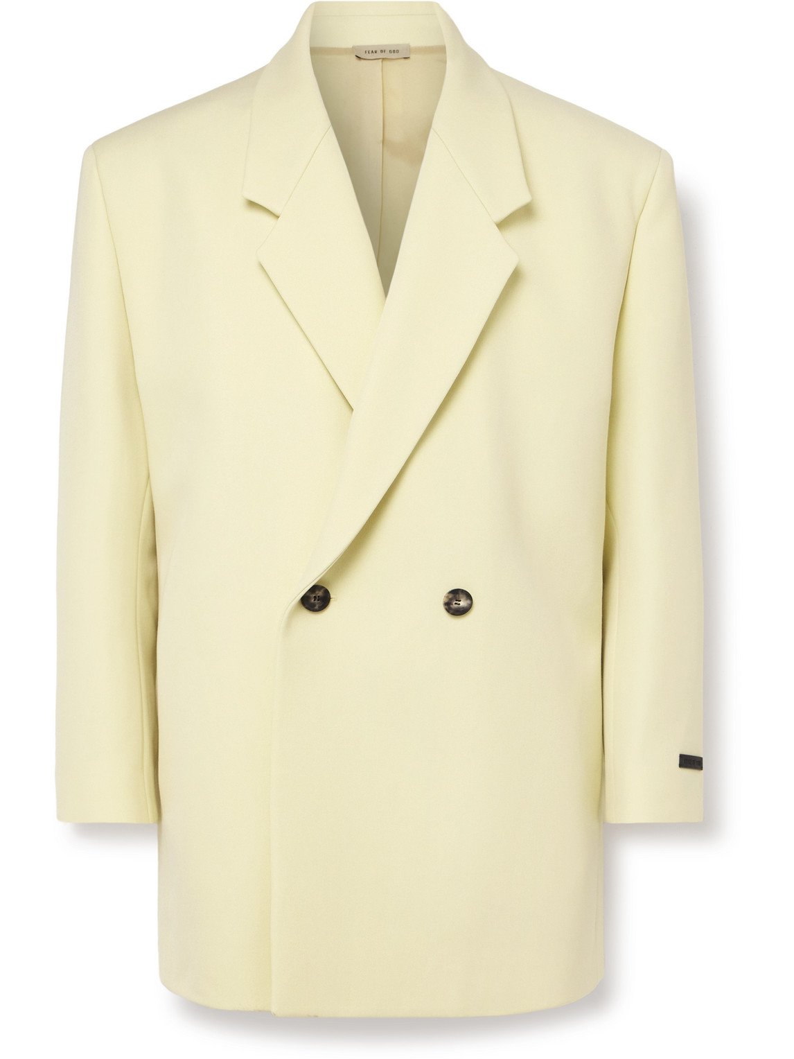 Fear Of God Eternal California Oversized Double-breasted Virgin Wool And Cotton-blend Twill Blazer In Yellow