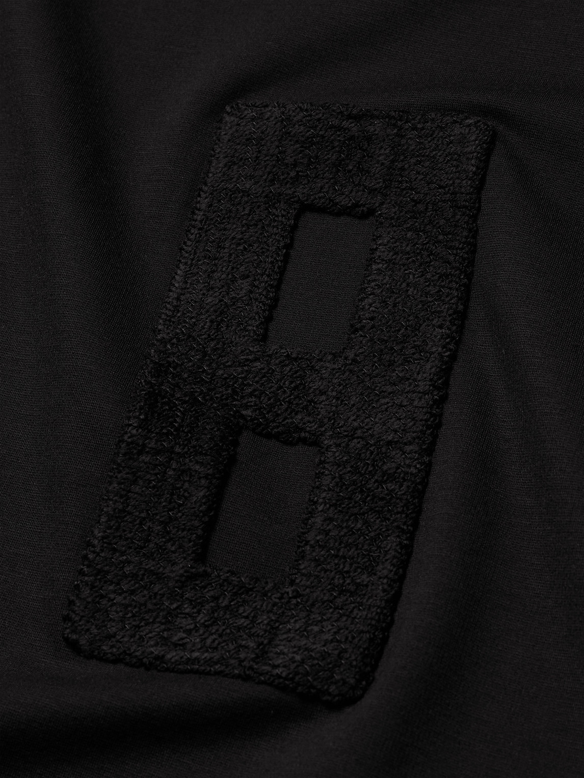 Shop Fear Of God Oversized Bouclé-trimmed Jersey T-shirt In Black