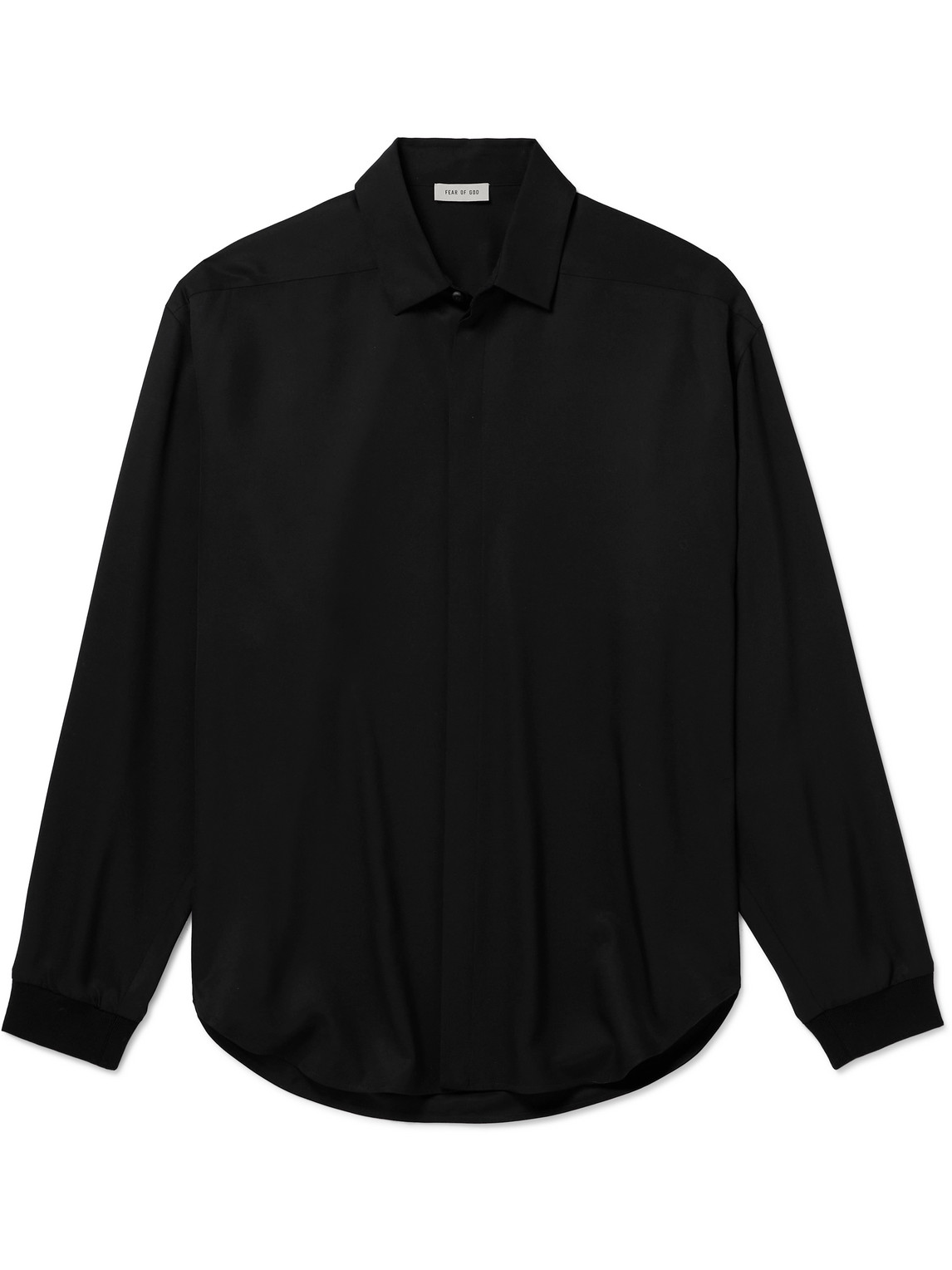 Fear Of God Silk And Wool-blend Shirt In Black
