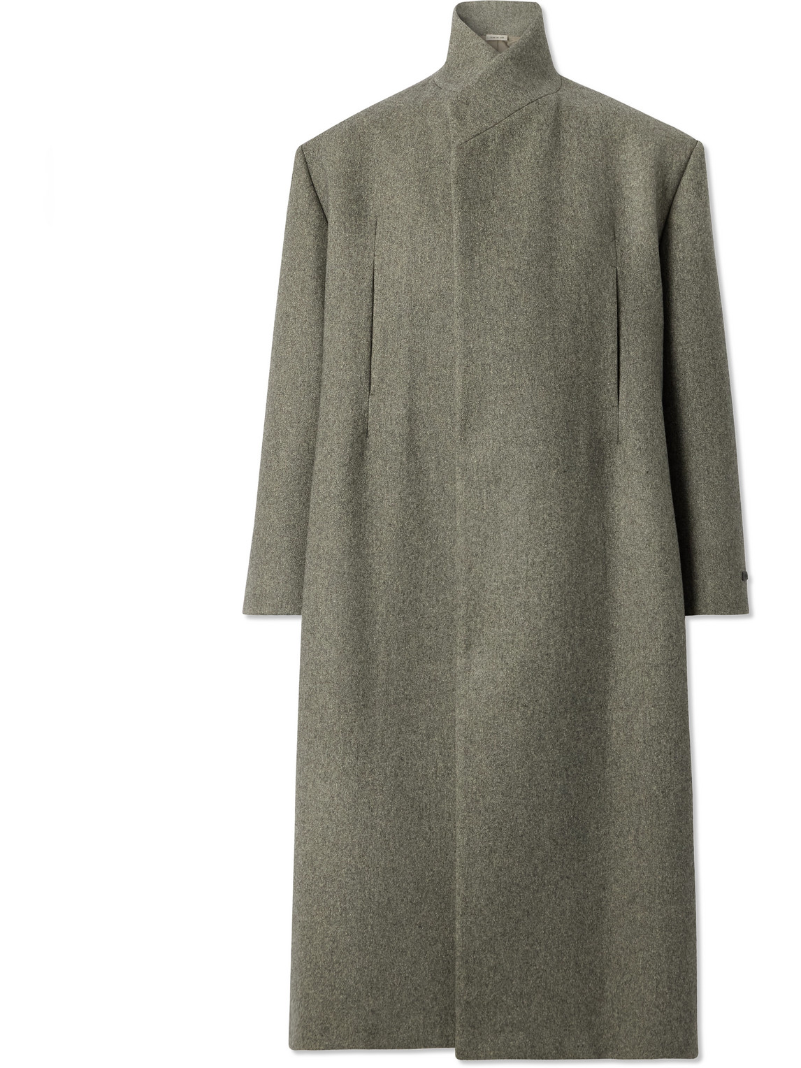 Fear Of God Virgin Wool And Cotton-blend Overcoat In Green
