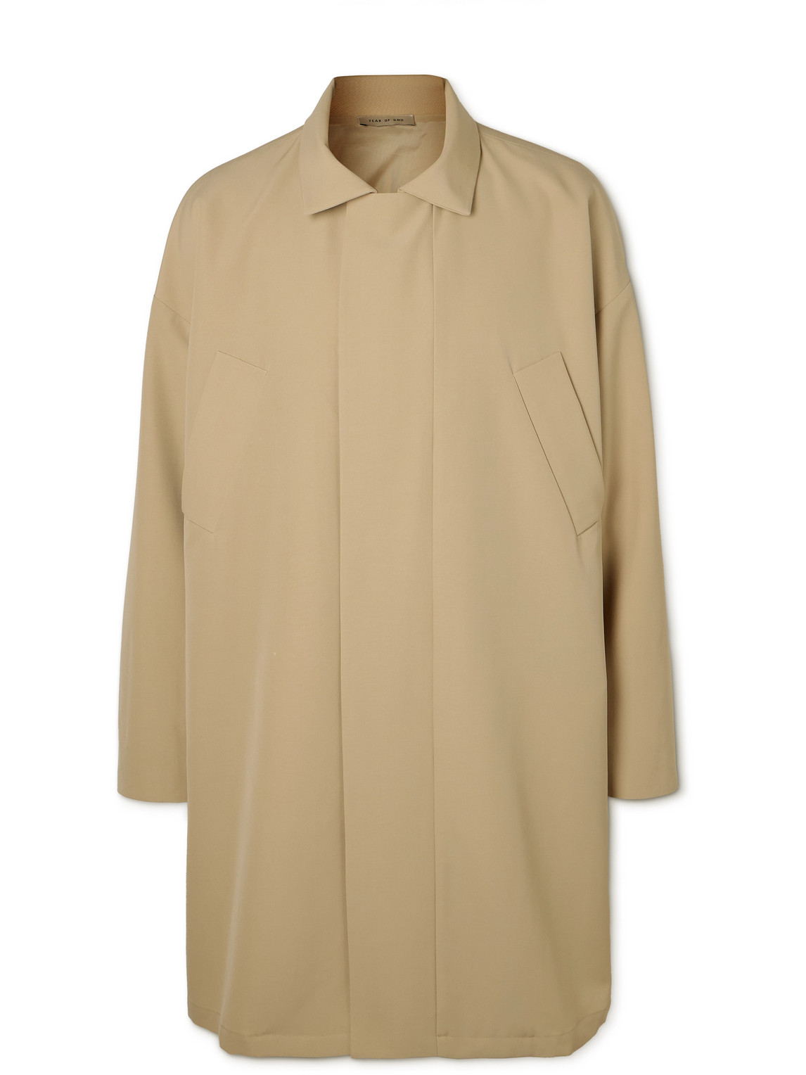 Fear Of God Wool-crepe Trench Coat In Neutrals