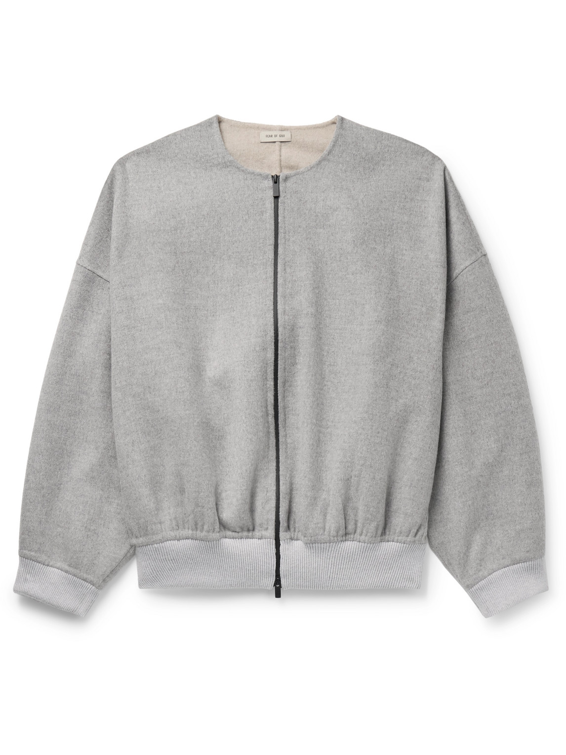 Fear Of God Double-faced Wool And Cashmere-blend Bomber Jacket In Grey
