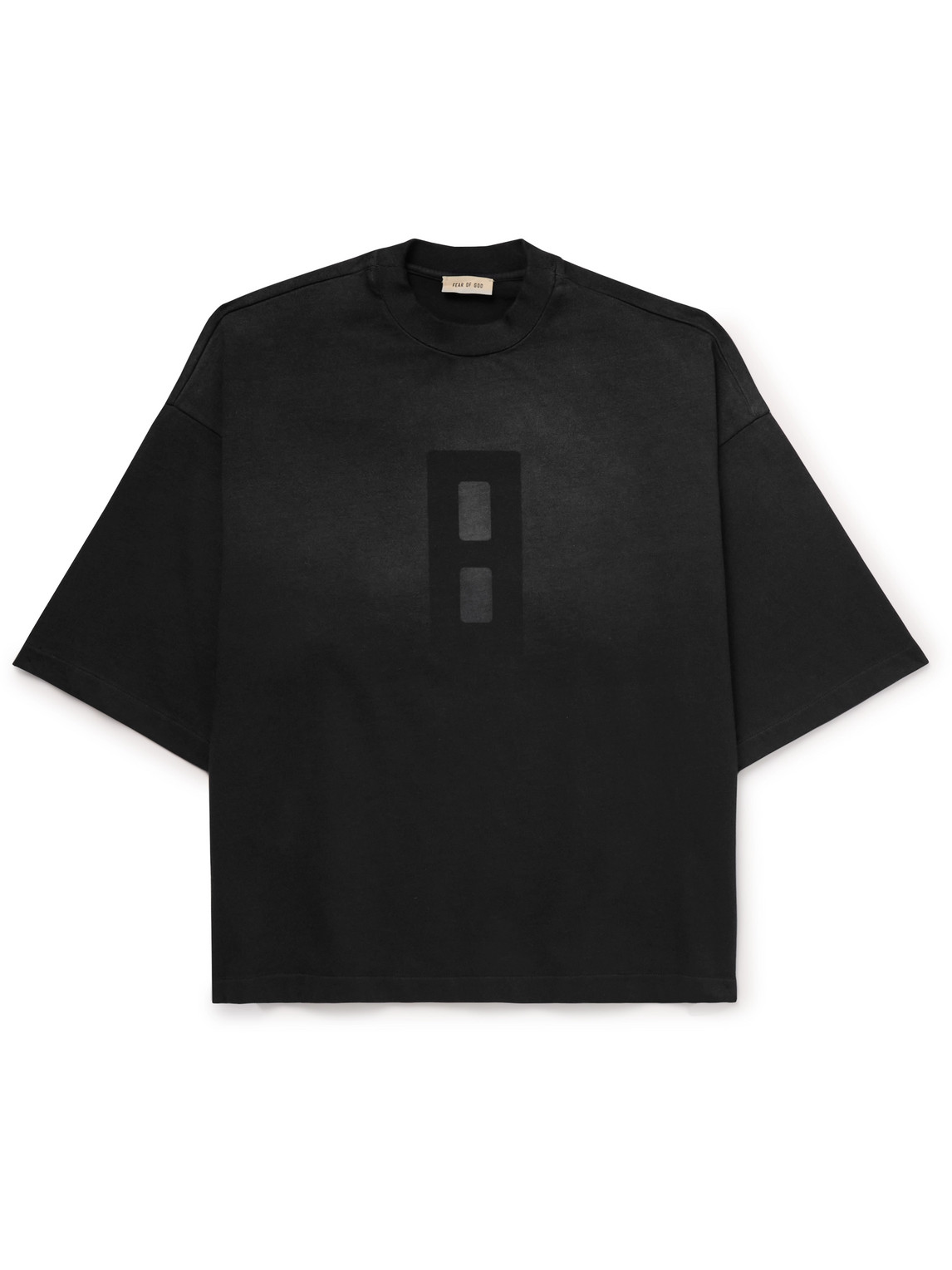 Fear Of God Oversized Printed Cotton-jersey T-shirt In Black