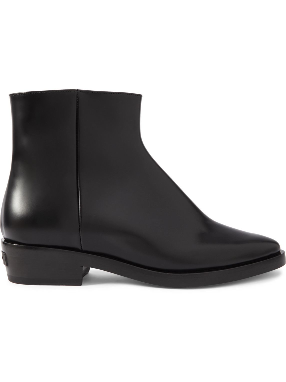 Fear Of God Western Low Leather Ankle Boots In Black
