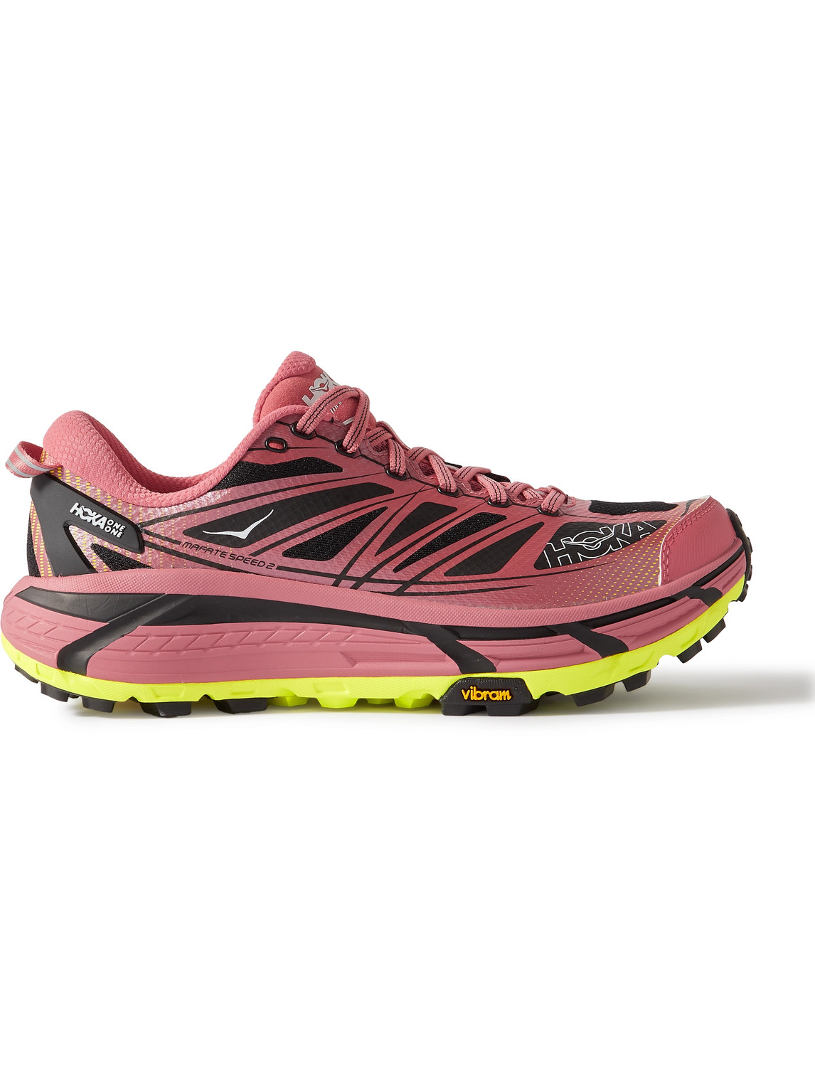 Shop Hoka One One Mafate Speed 2 Rubber And Mesh Running Sneakers In Red