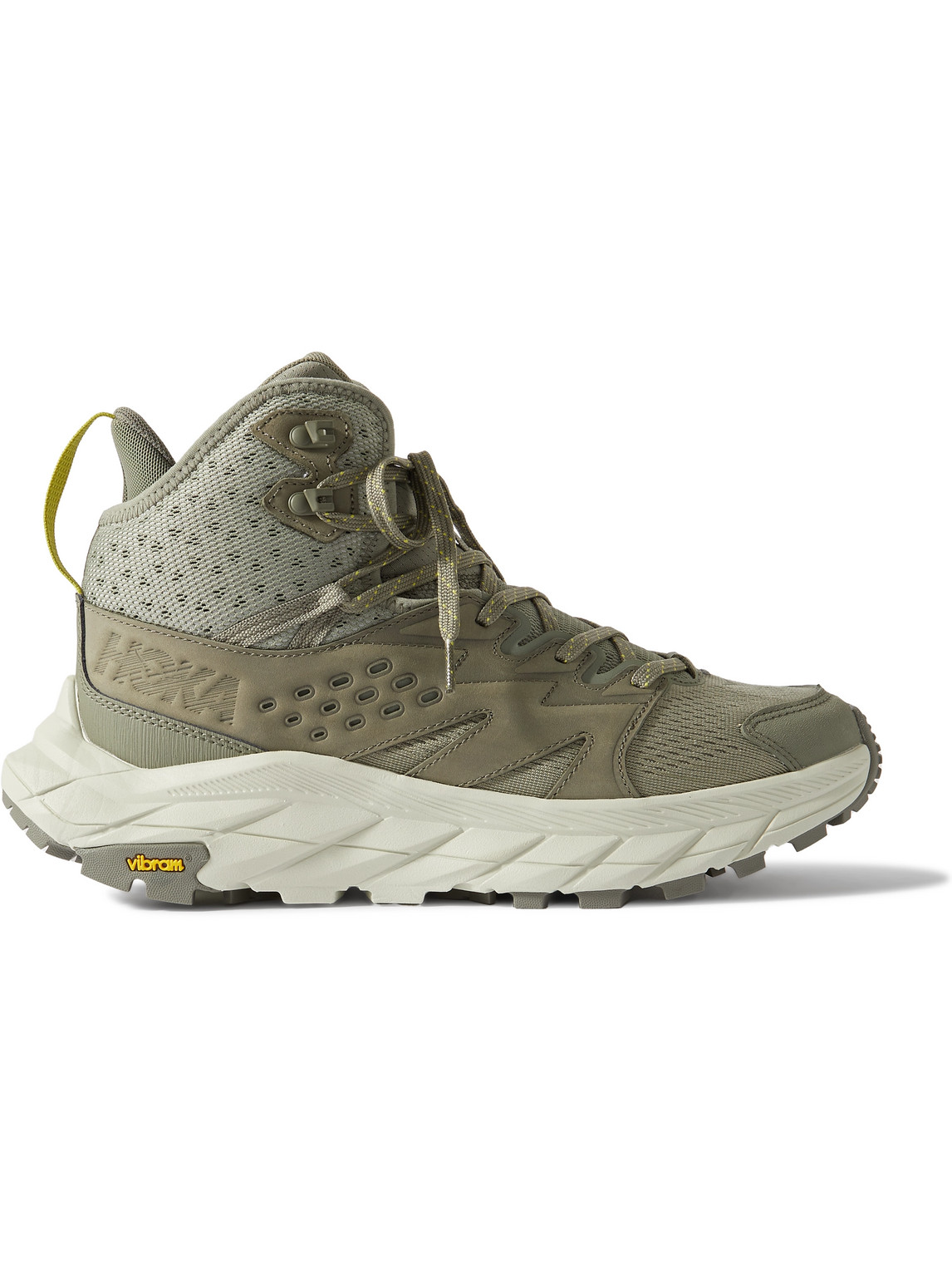 Hoka - Anacapa Breeze Suede-Trimmed Mesh Running Sneakers - Men - Green - US 8