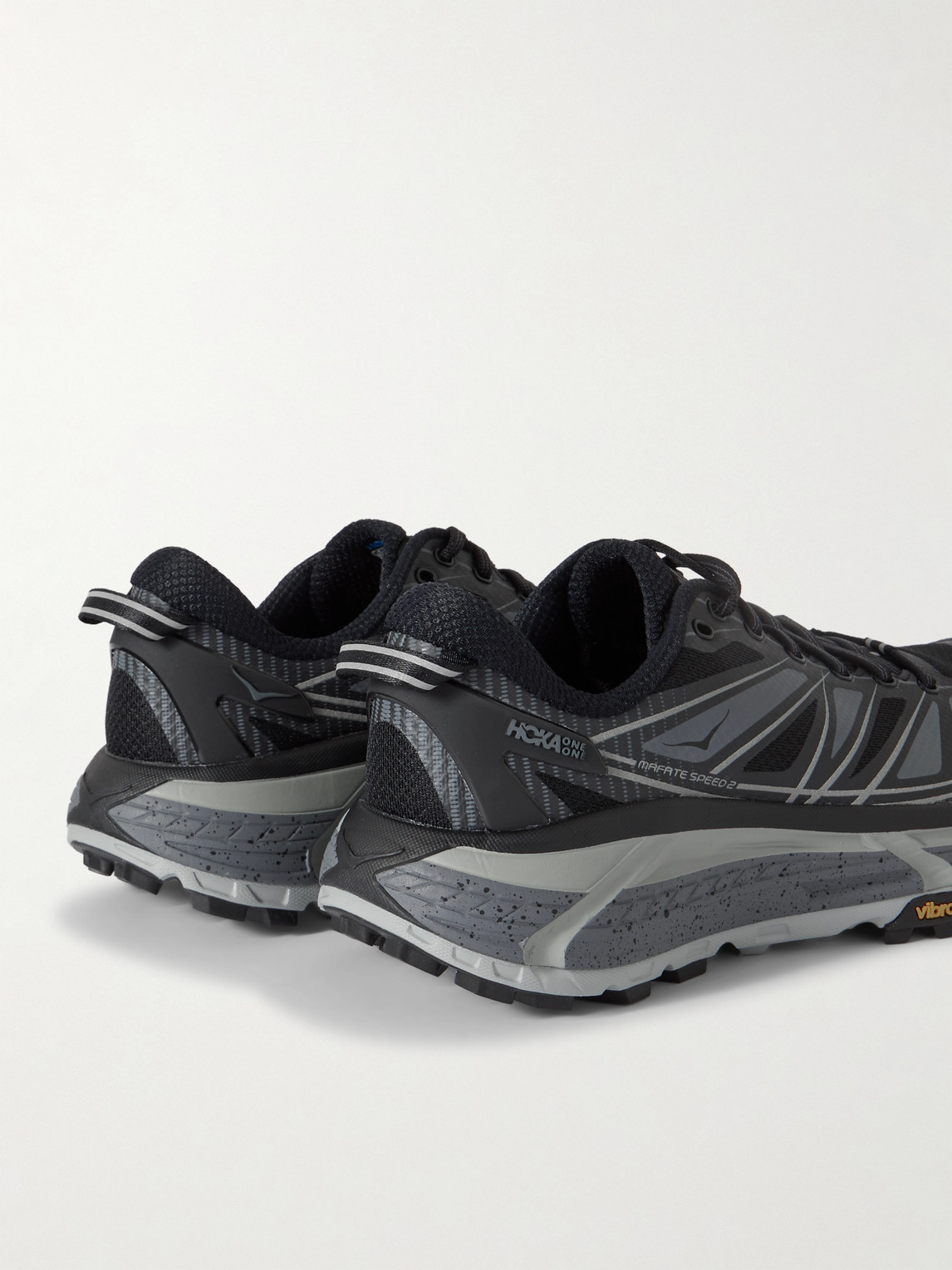 Hoka Mafate Speed 2 Rubber And Mesh Running Sneakers In Black