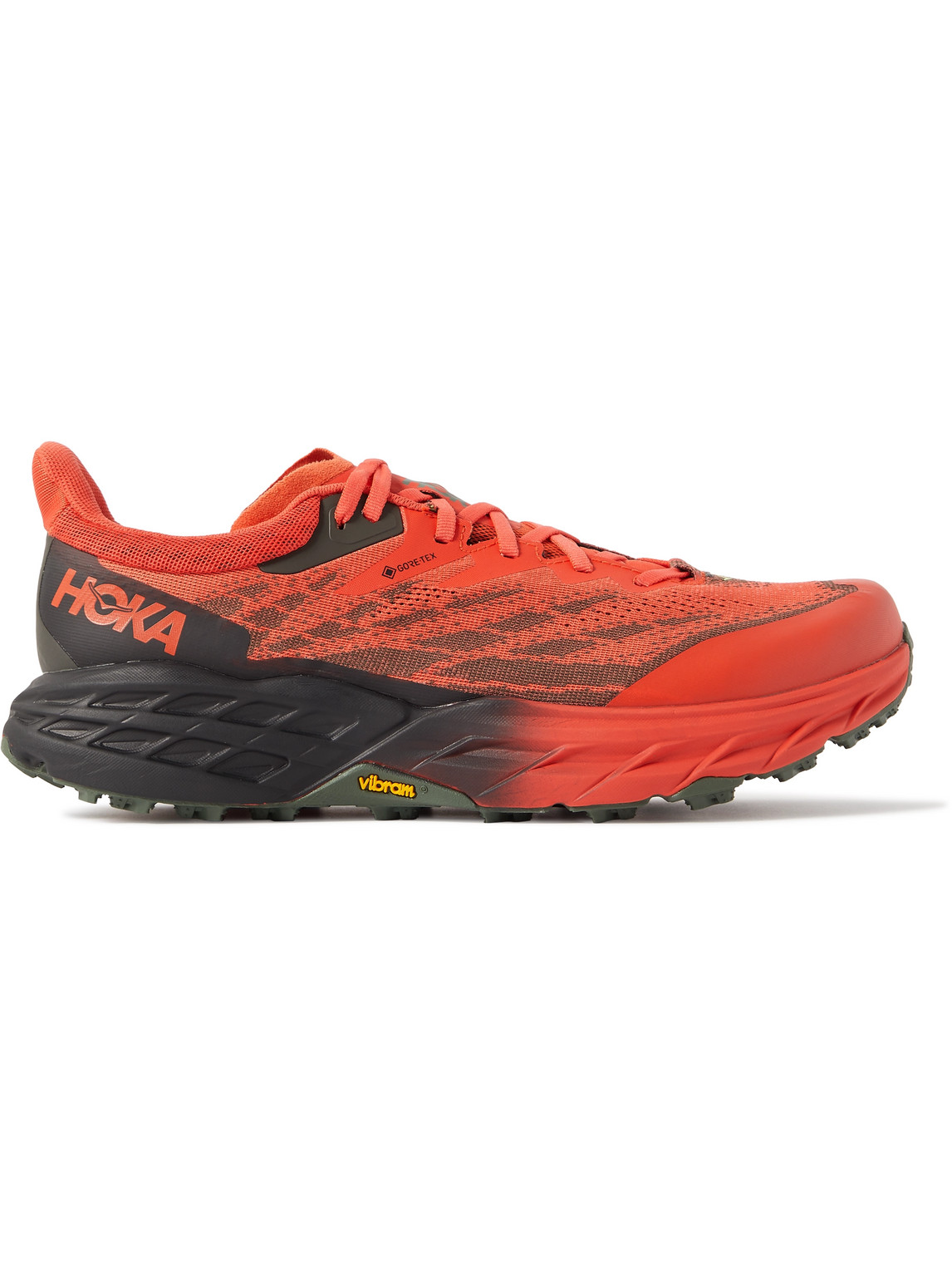 Hoka One One Speedgoat 5 Rubber-trimmed Gore-tex® Mesh Running Sneakers In Red