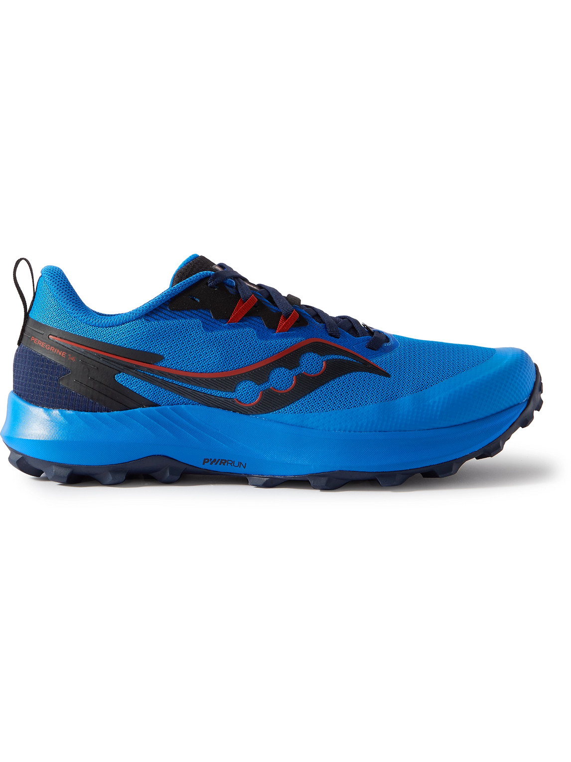 Saucony Peregrine 14 Rubber-trimmed Mesh Trail Sneakers In Blue