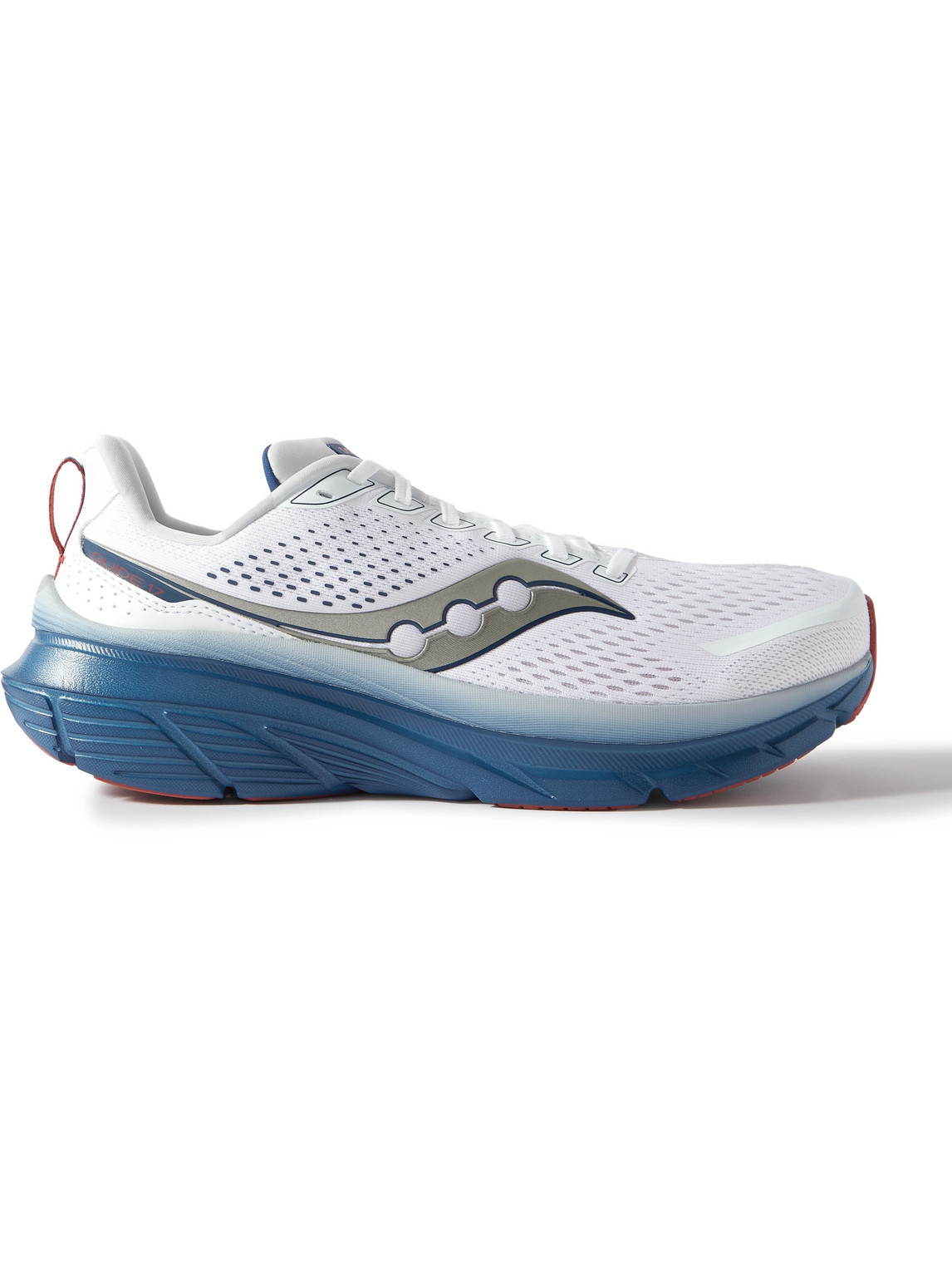 Saucony Guide 17 Rubber-trimmed Mesh Running Sneakers In White