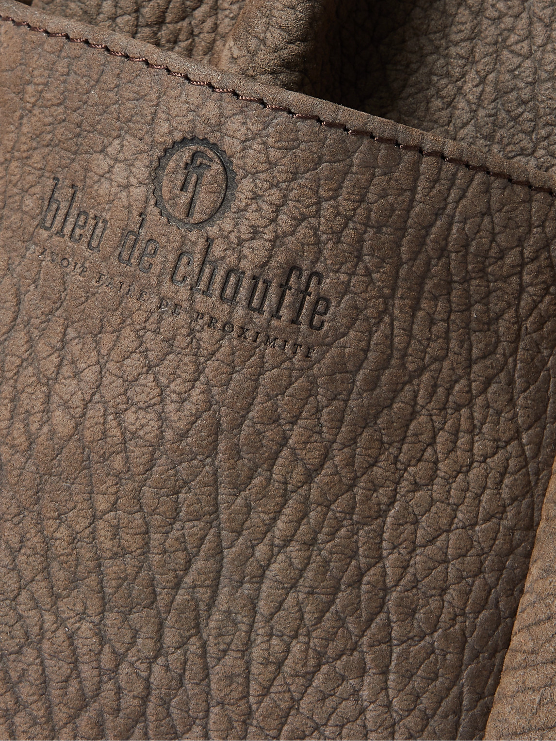 Shop Bleu De Chauffe Charles Full-grain Nubuck Messenger Bag In Brown