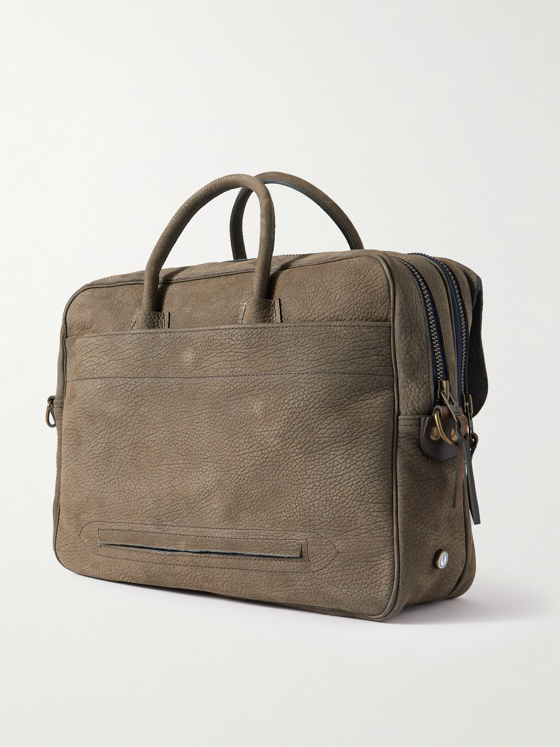 Shop Bleu De Chauffe Zeppo Full-grain Nubuck Messenger Bag In Brown