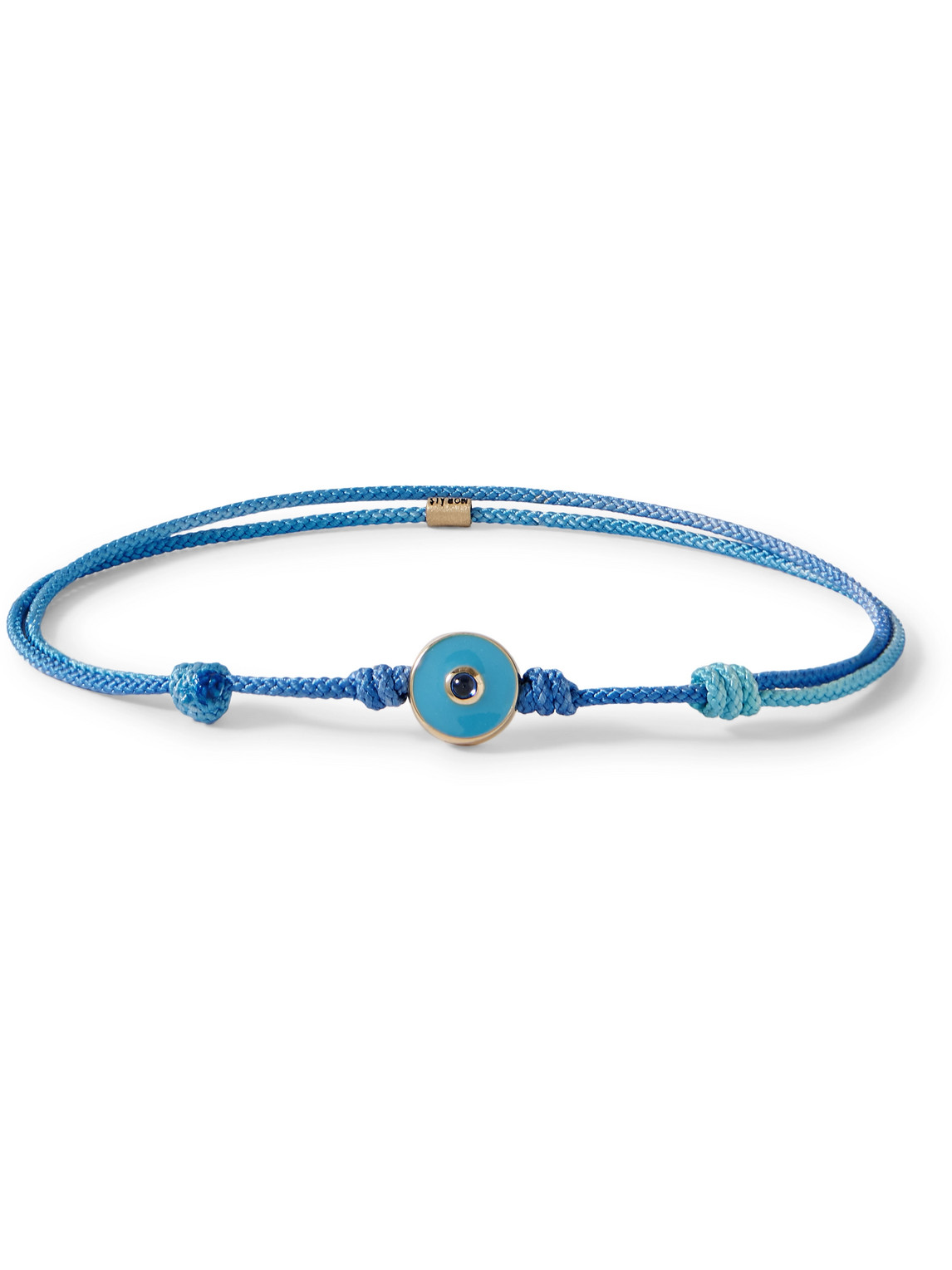 Luis Morais Gold, Enamel, Sapphire And Cord Bracelet In Blue