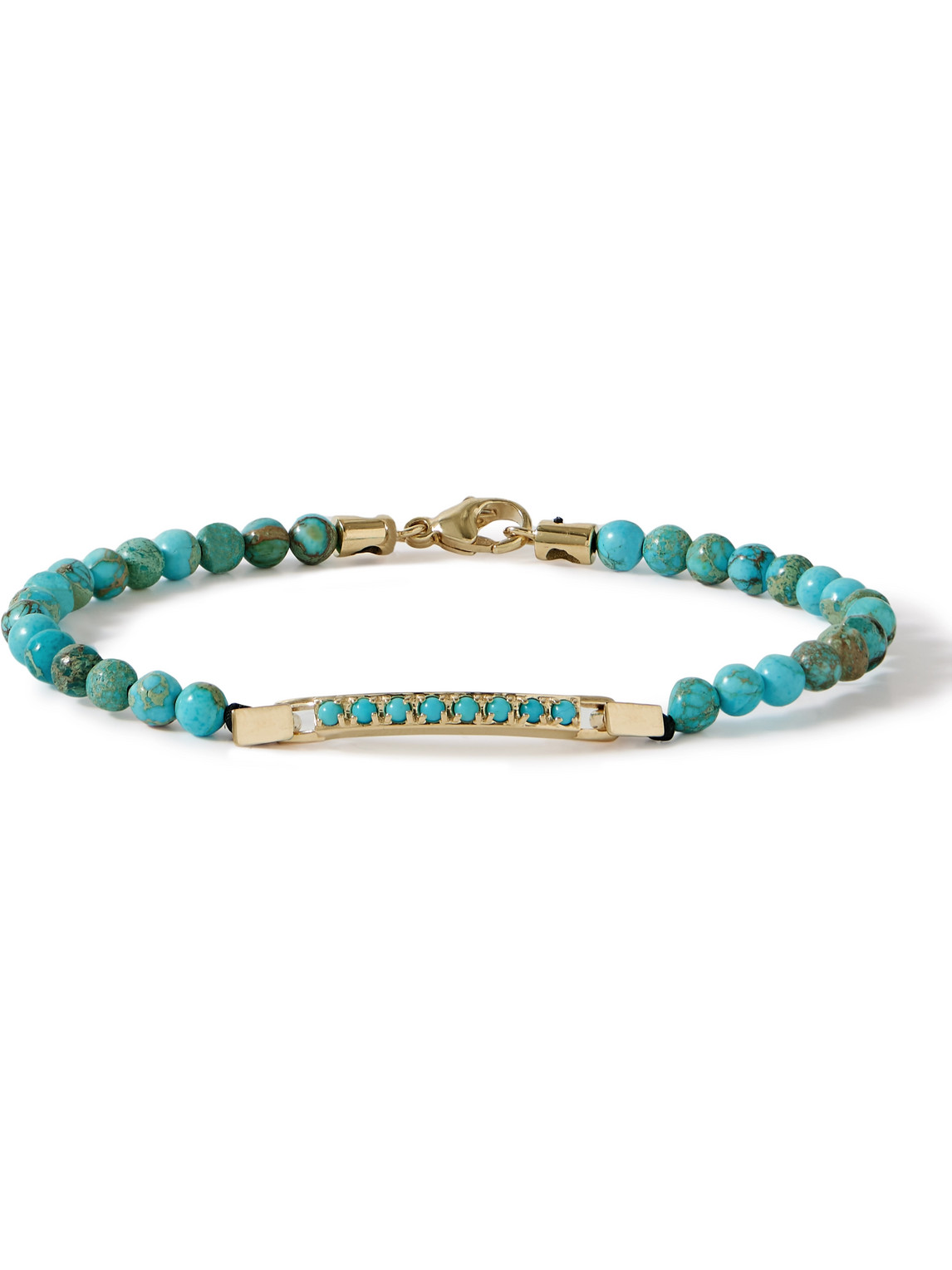 Luis Morais Gold Turquoise Bracelet In Blue