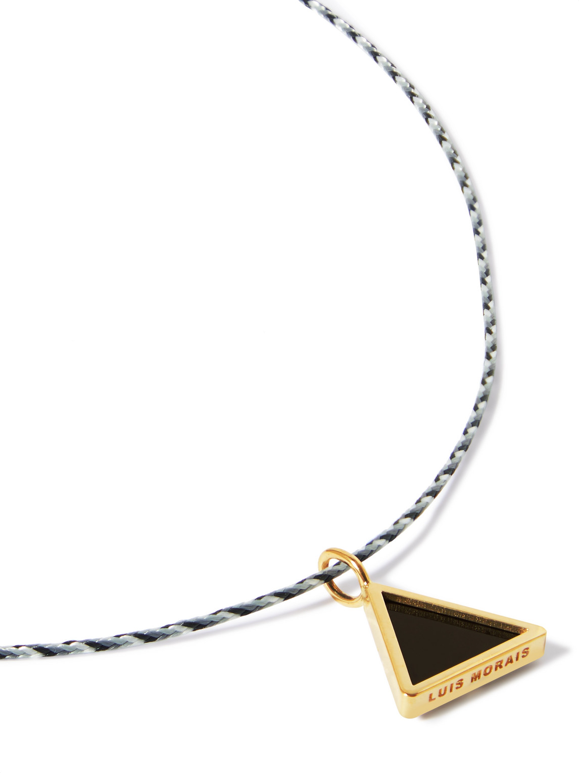 Luis Morais Gold, Onyx And Cord Necklace In Black